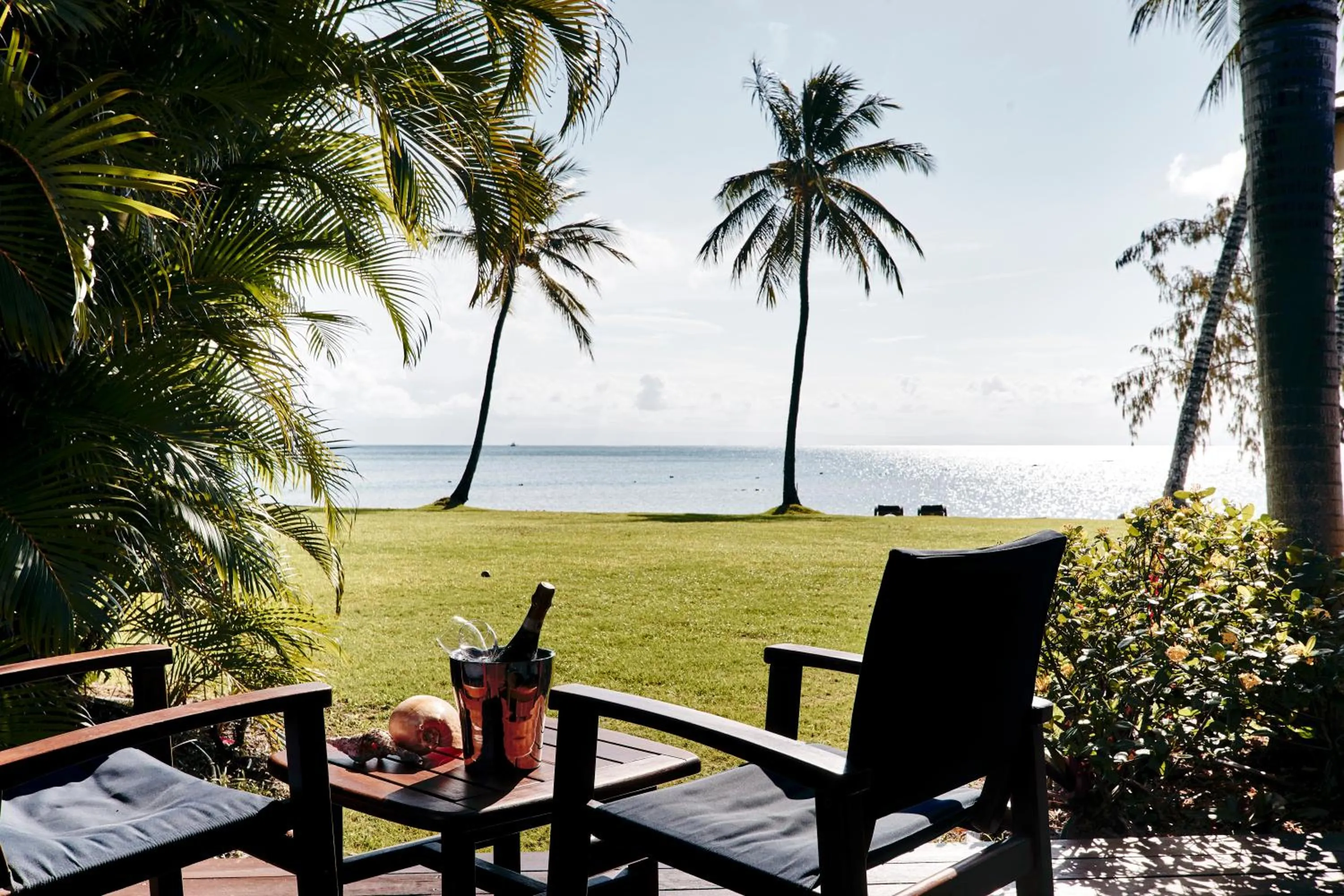 Patio in Orpheus Island Lodge
