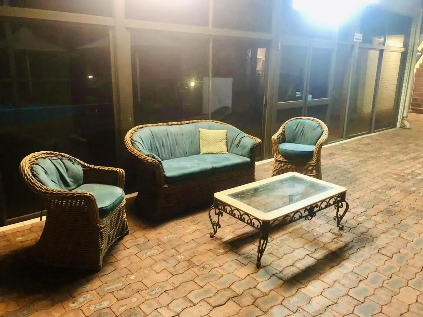 Seating area in El Lago Waters Hotel