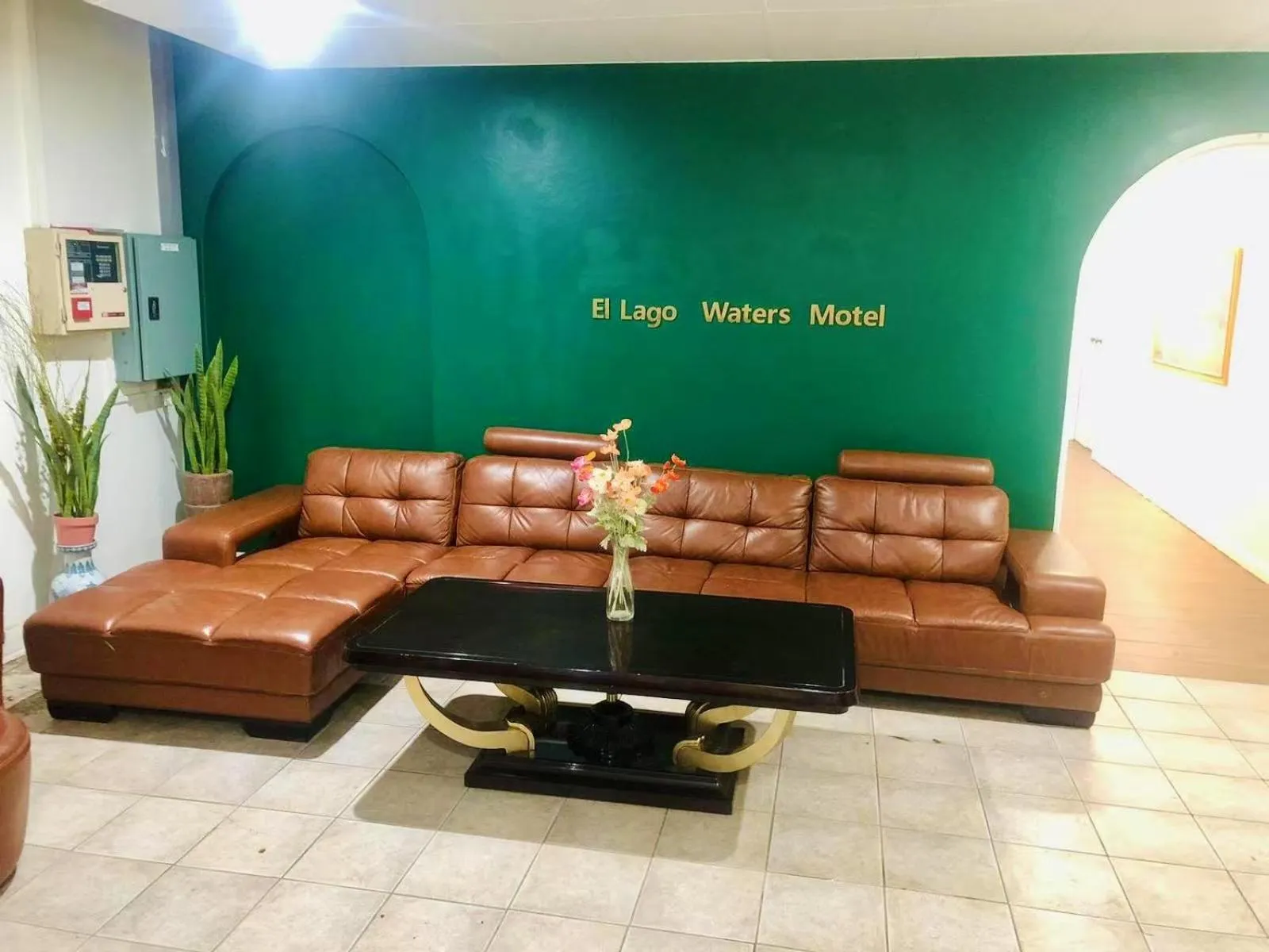 Seating area in El Lago Waters Hotel