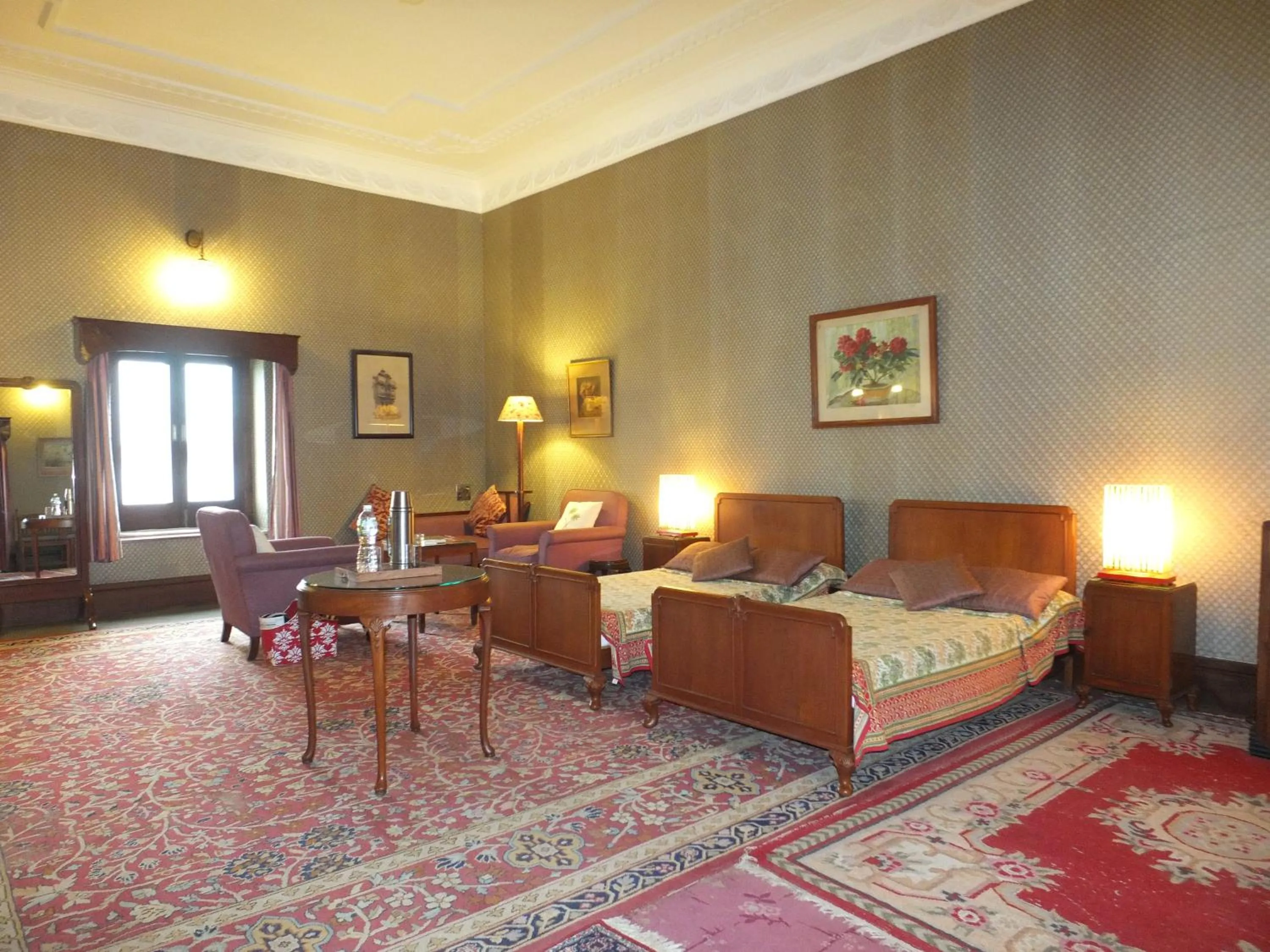 Bed in Udai Bilas Palace