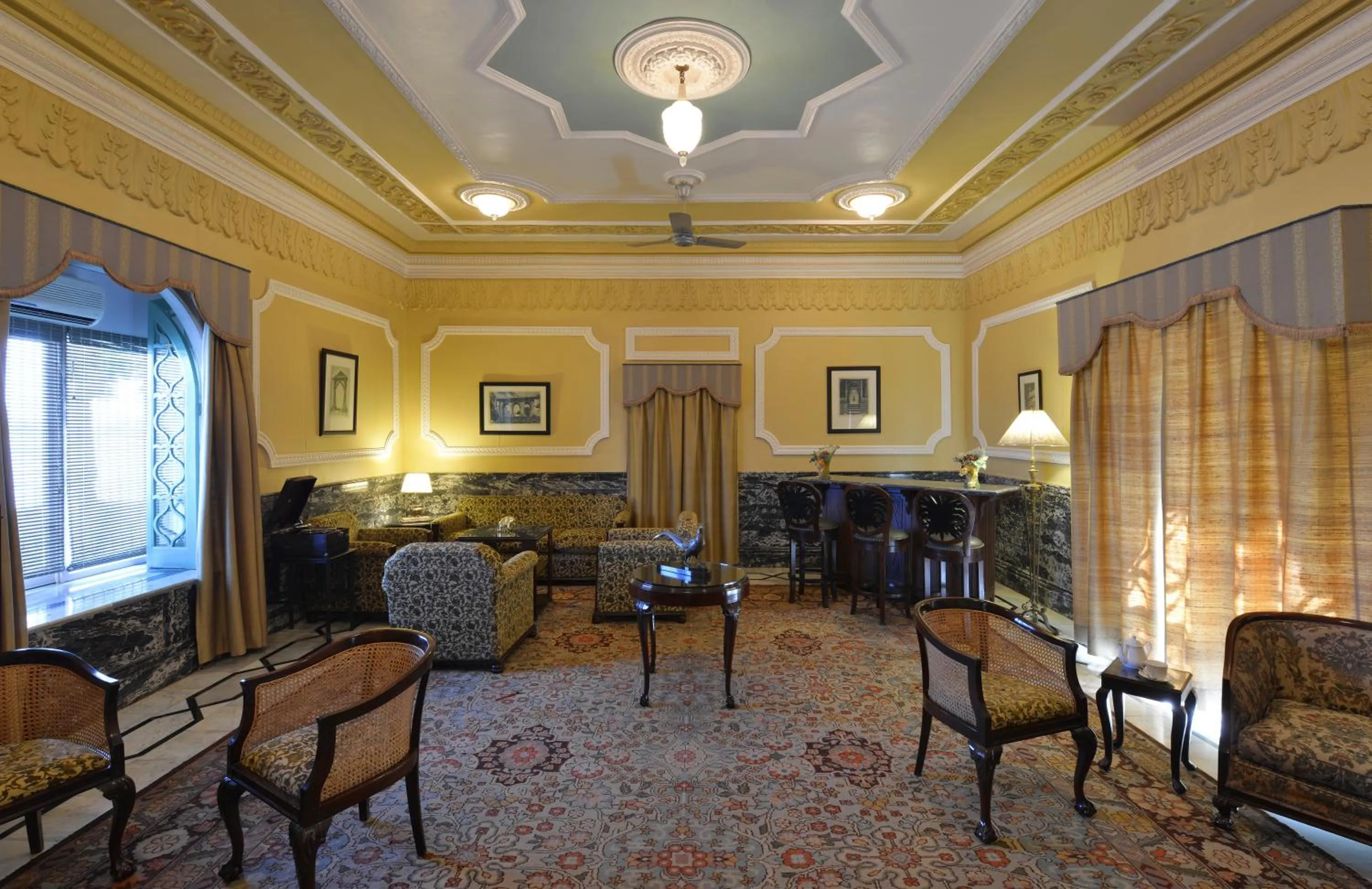 Living room in Udai Bilas Palace