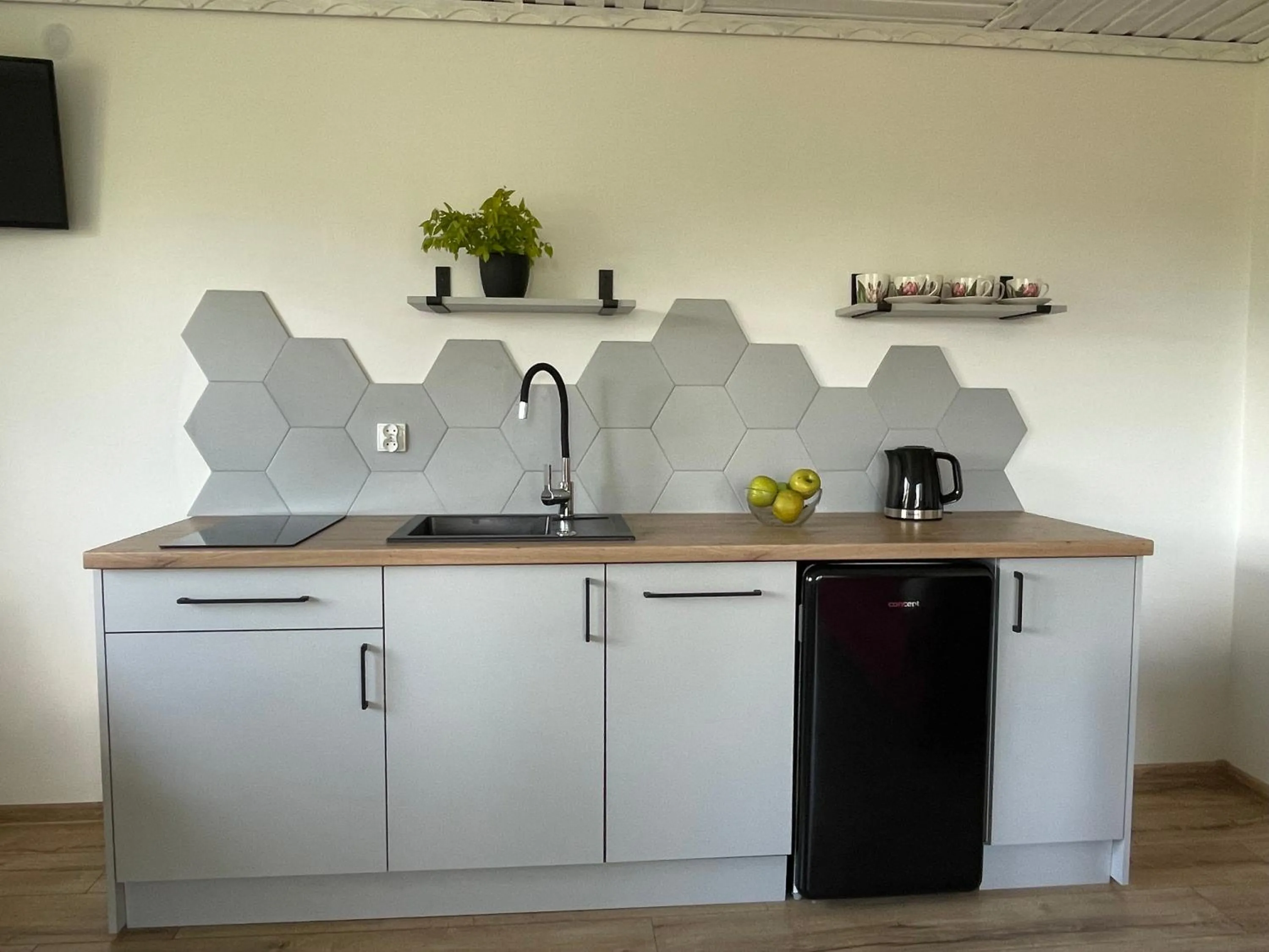 Kitchen or kitchenette in Pokoje Gościnne u Hanki