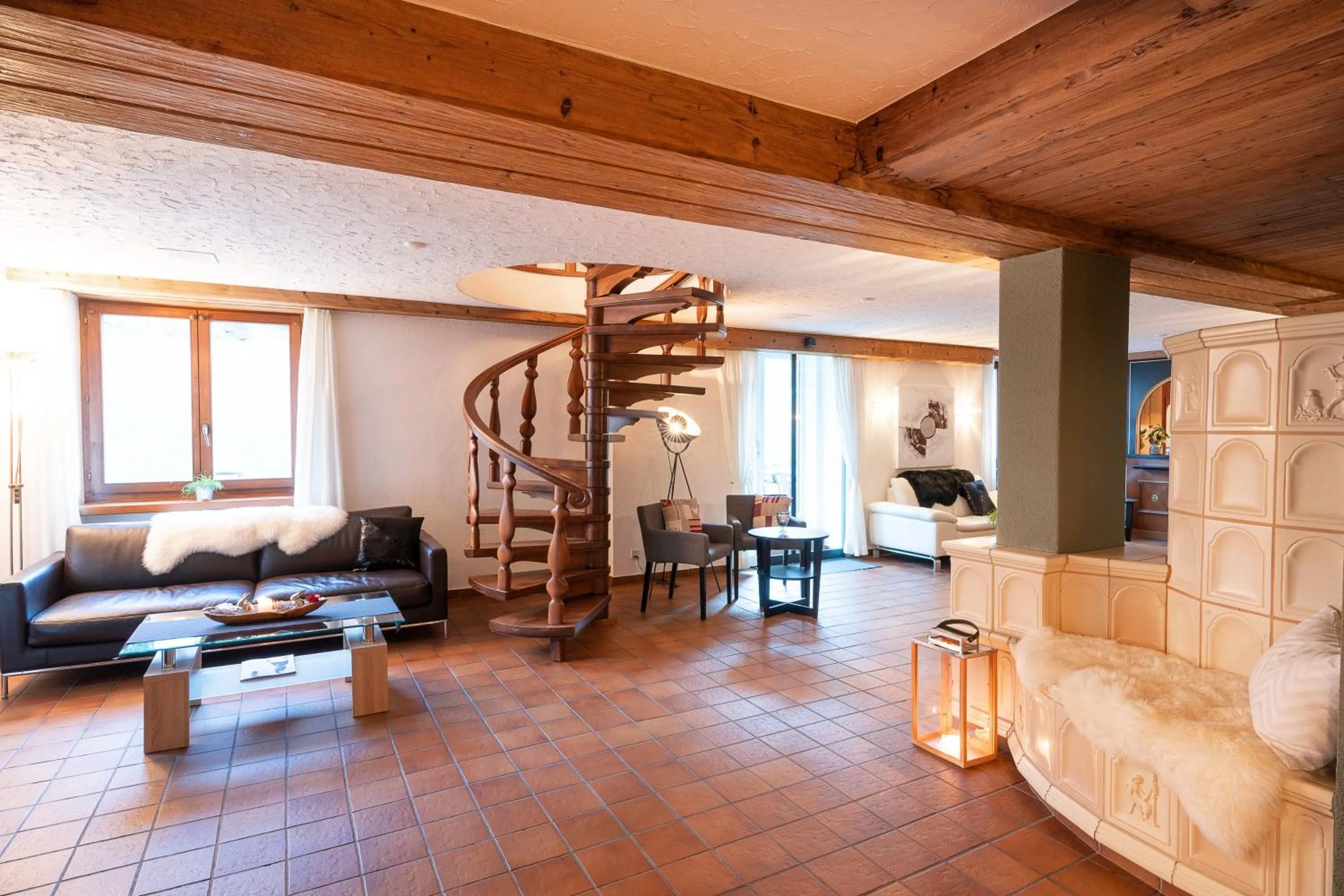 Lobby or reception in Hotel Alpenhof