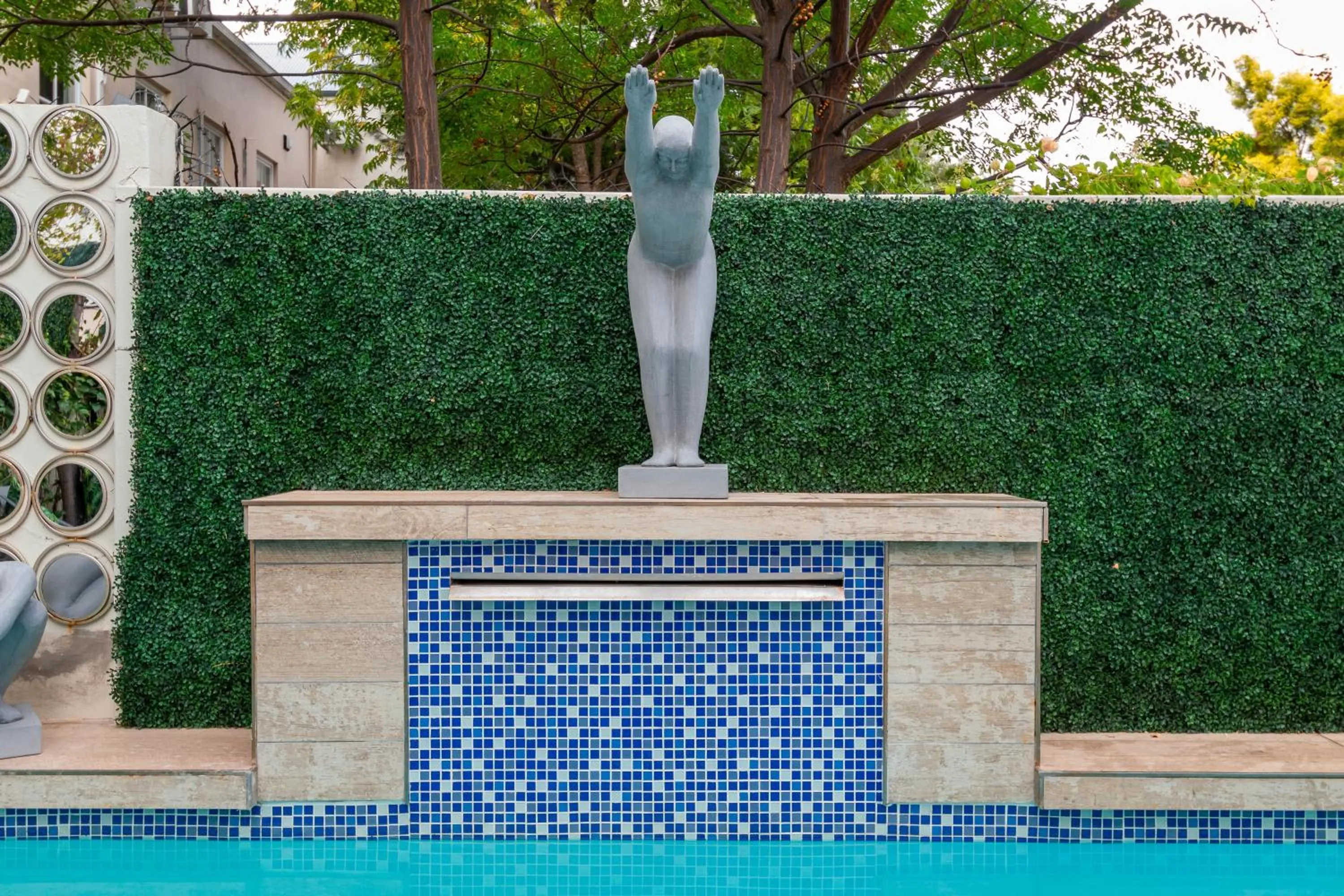 Pool view in The Ivy Apartments Franschhoek