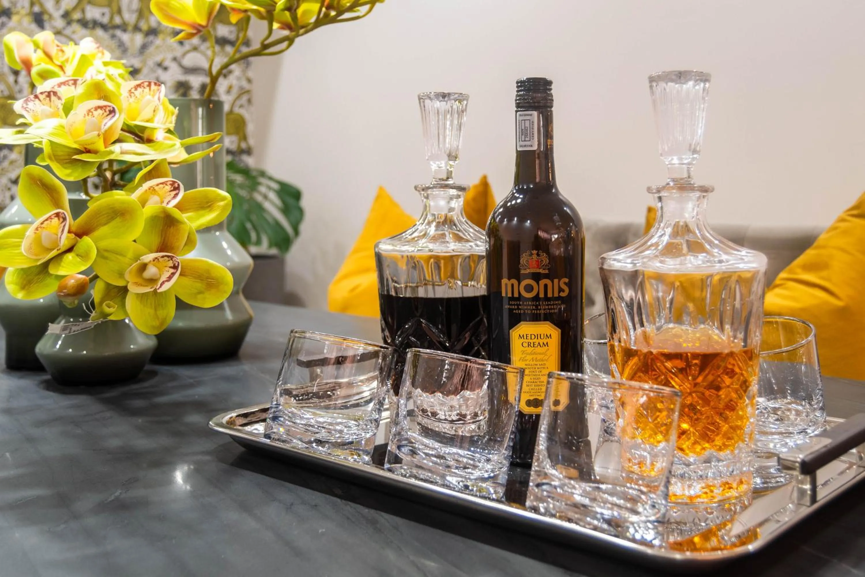 Communal lounge/ TV room in The Ivy Apartments Franschhoek