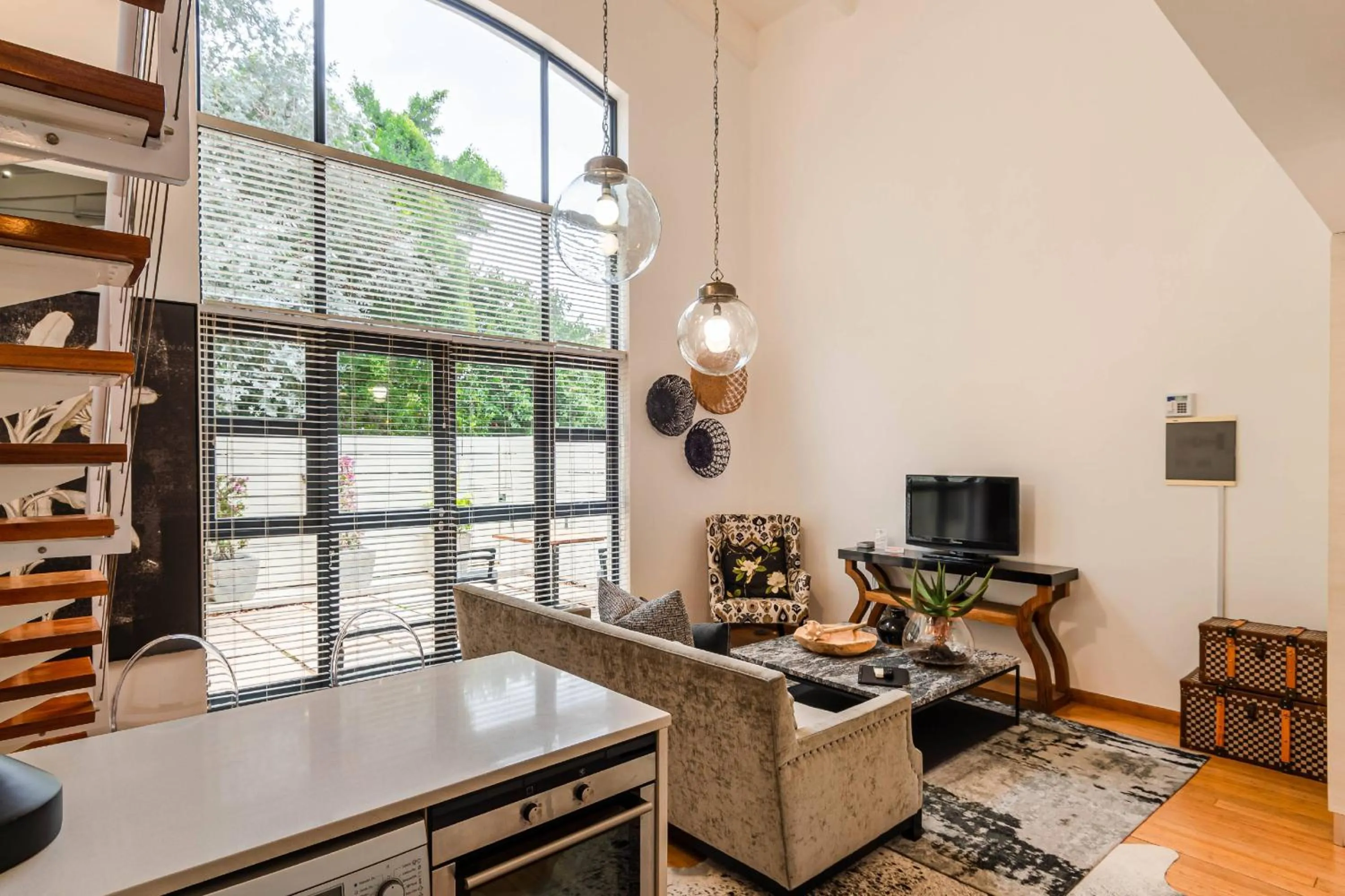 Living room in The Ivy Apartments Franschhoek