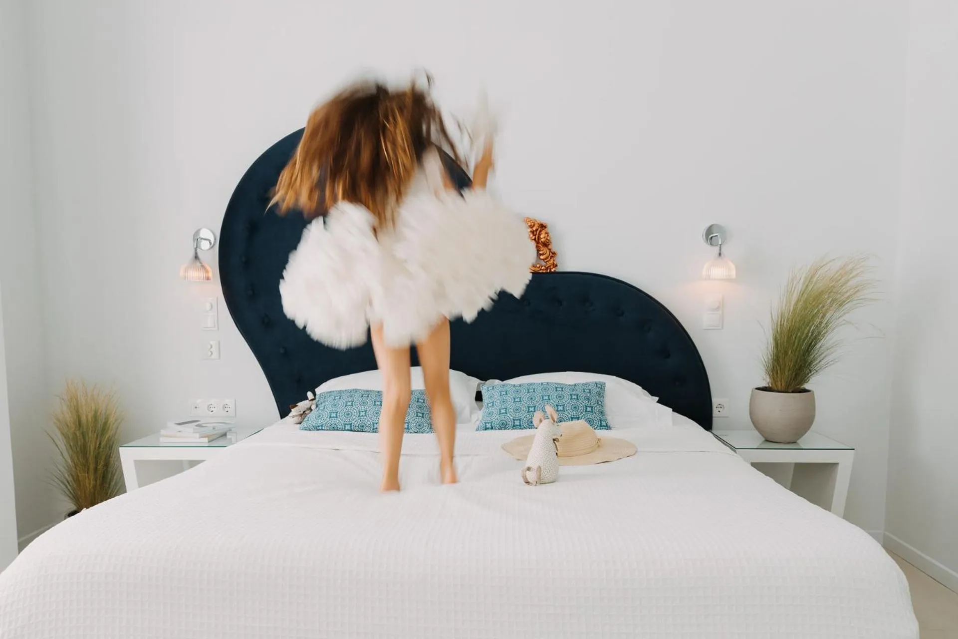 Decorative detail, Bed in 5 Hermoupolis Concept Sites