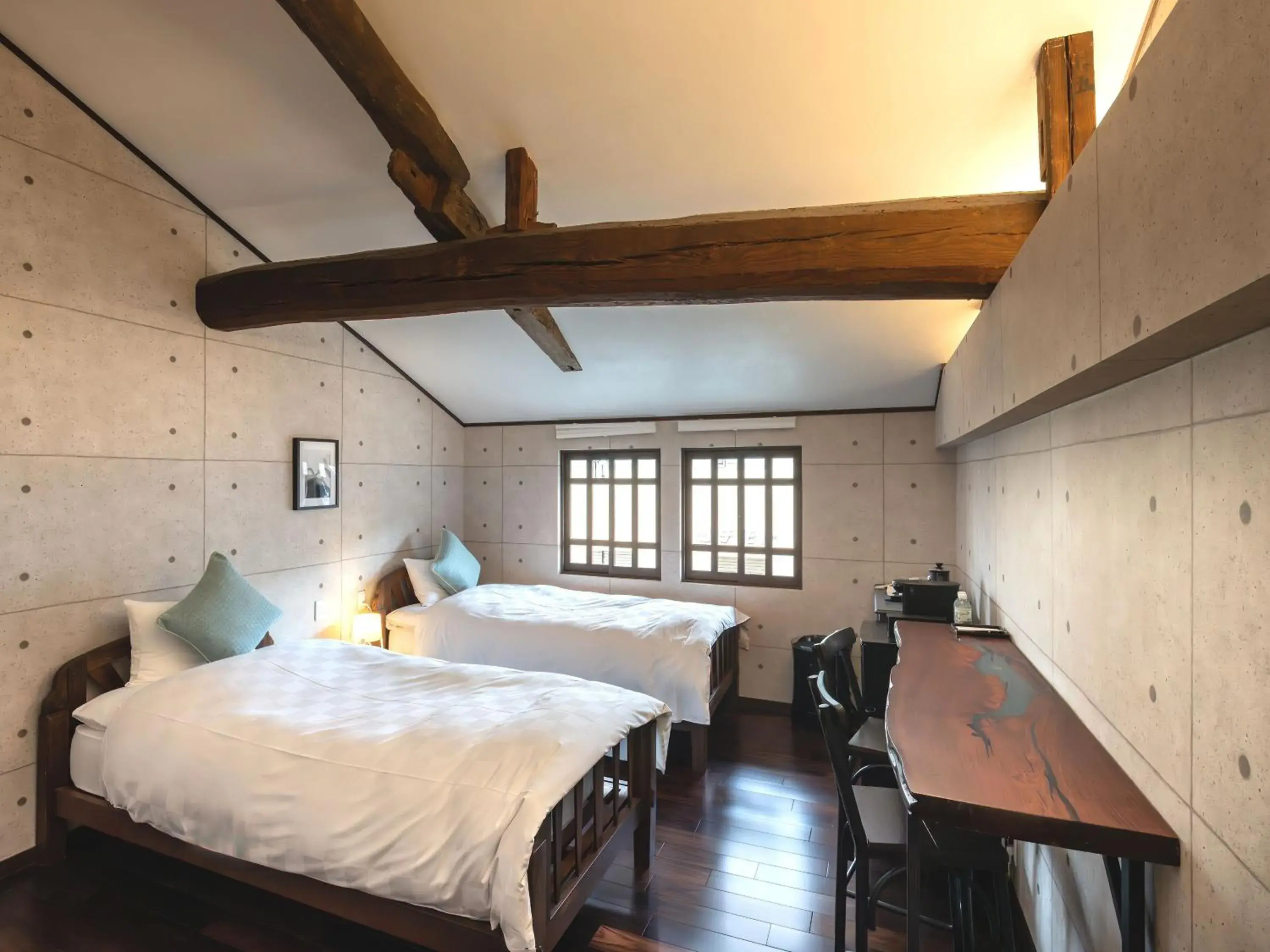 Twin Room with Shower in Machiya Hotel oyado baison Twin Room with Shower in Machiya Hotel oyado baison