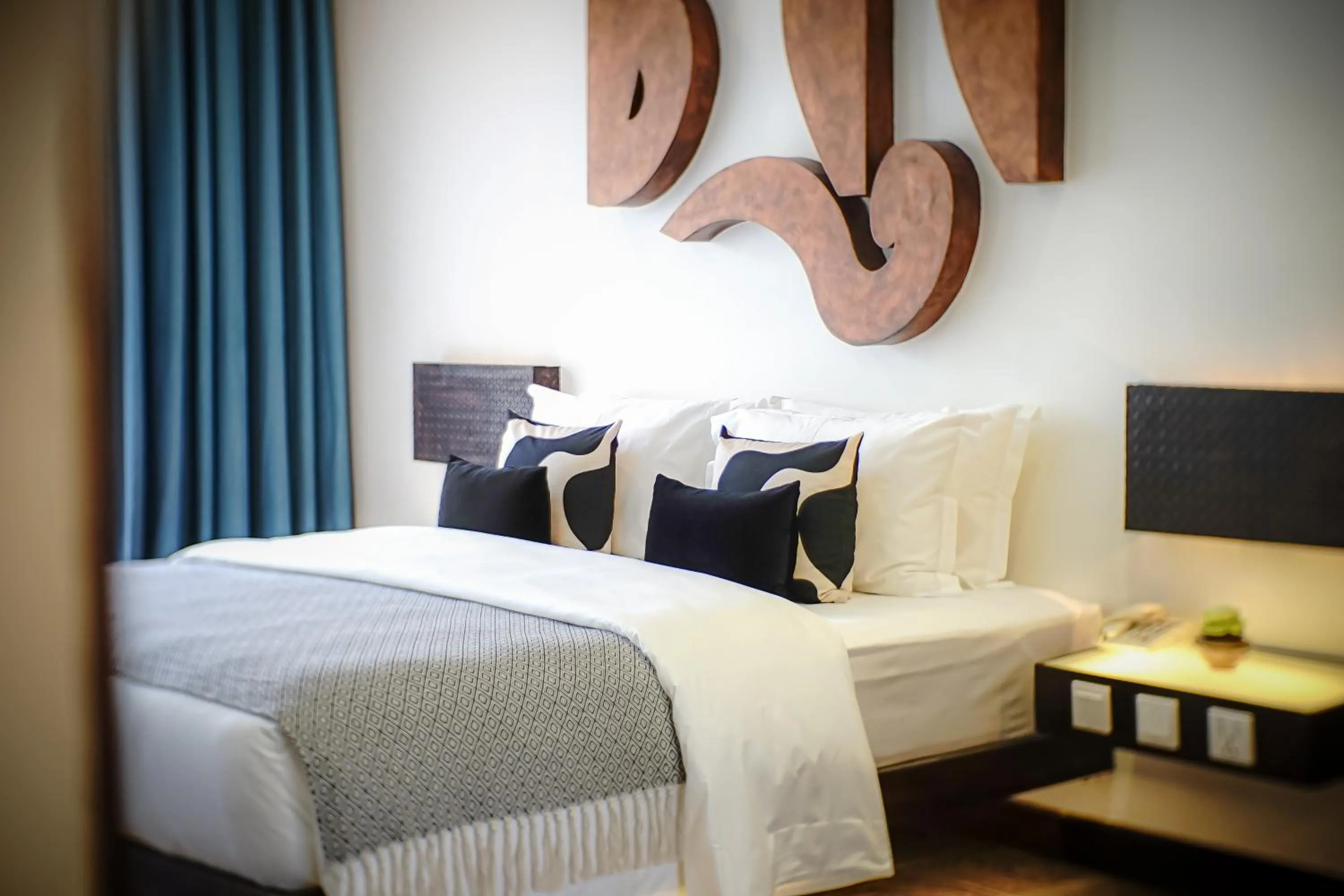 Bed in Golden Temple Villa