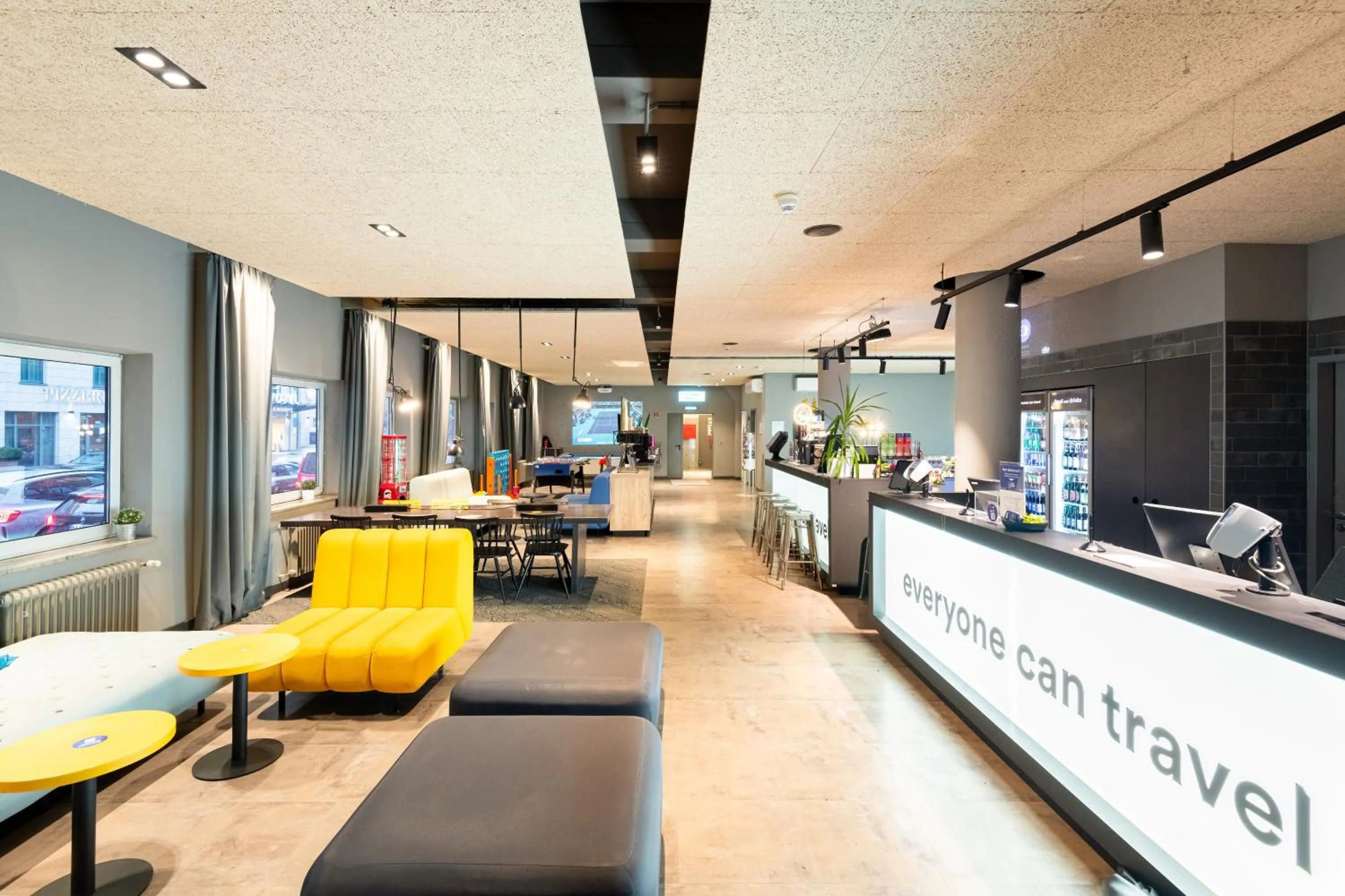 Lobby or reception in a&o Nürnberg Hauptbahnhof