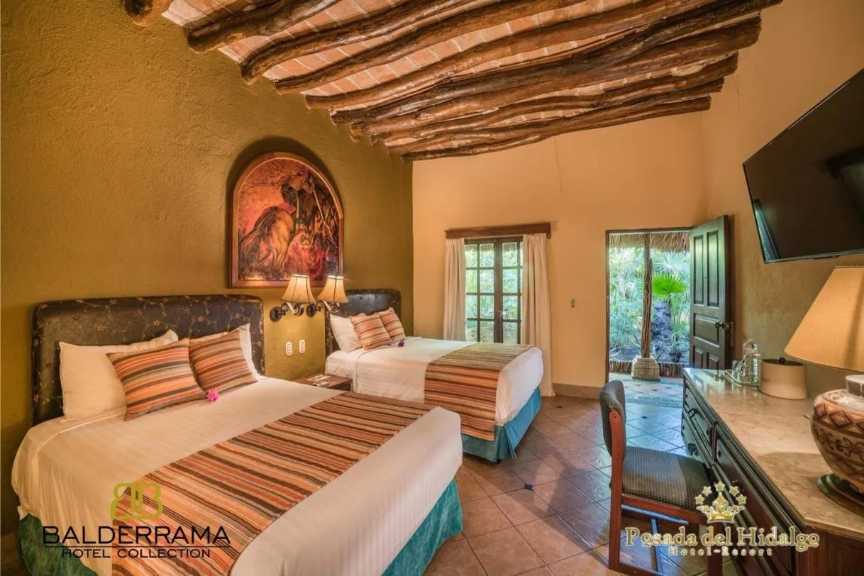 Bed in Hotel Posada del Hidalgo - Balderrama Hotel Collection