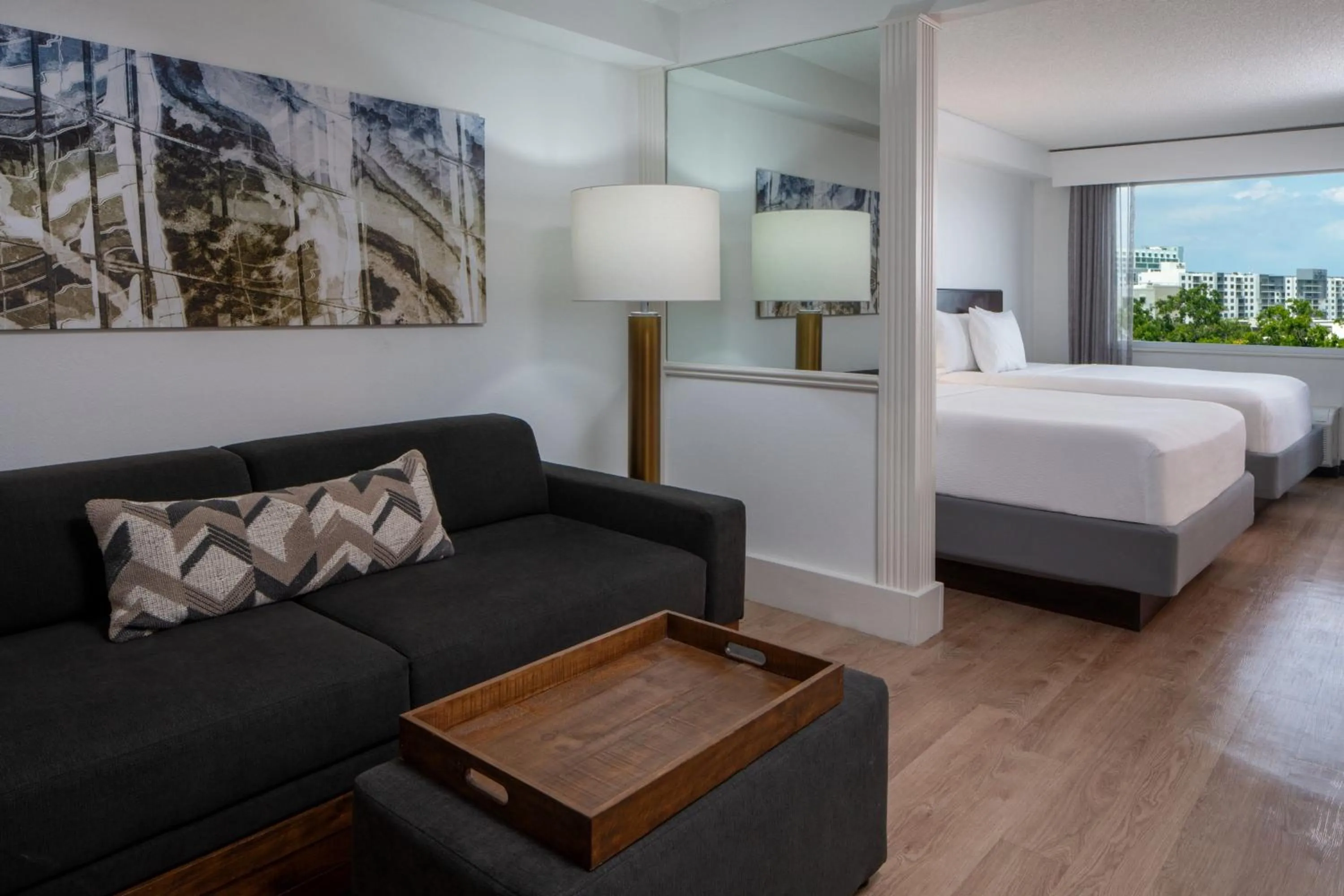 Photo of the whole room, Bed in SpringHill Suites Fort Lauderdale Airport