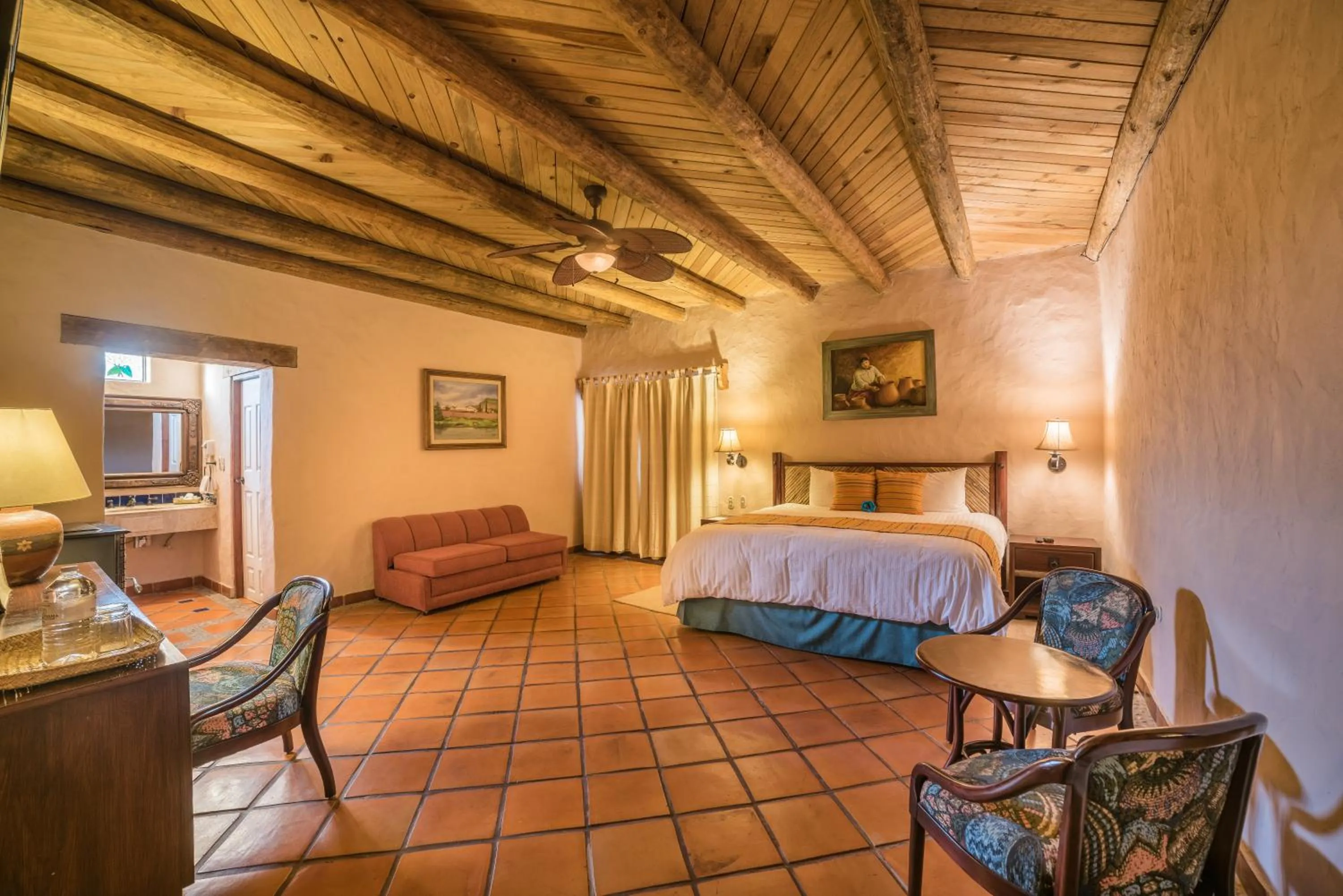 Bed in Hotel Misión Cerocahui a Balderrama Hotel Collection