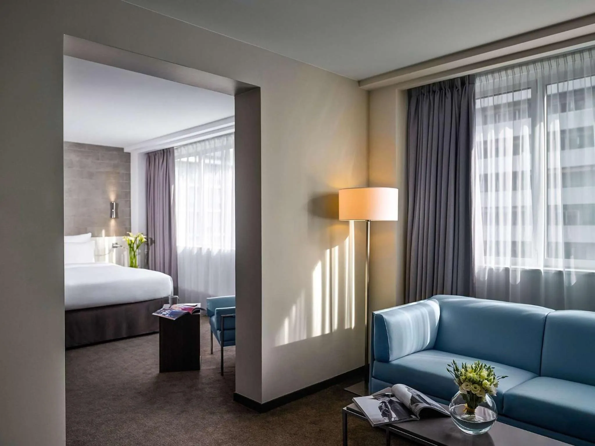 Living room, Bed in Pullman Paris Tour Eiffel