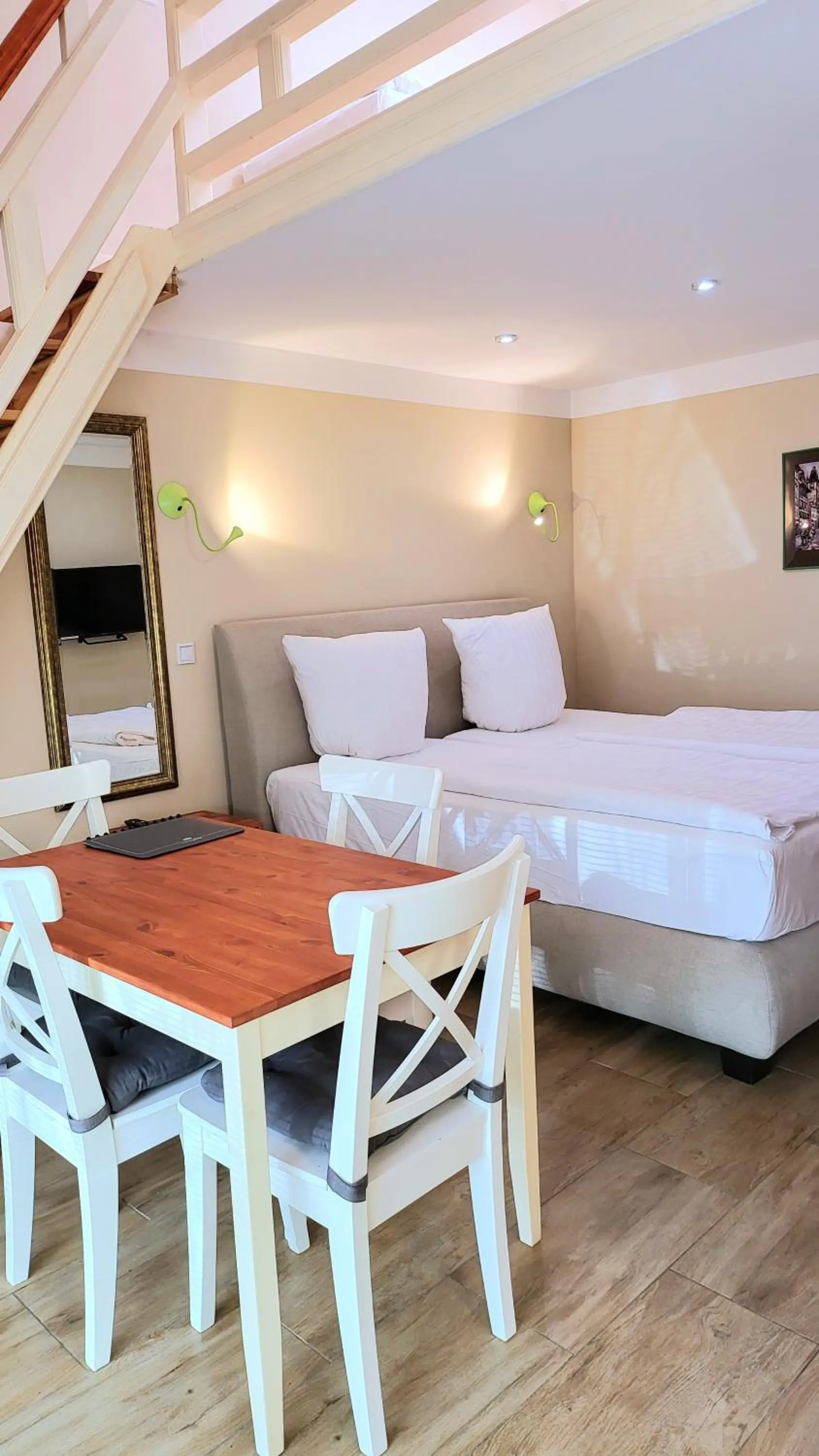 Bed in Marcel Apartments Leipzig