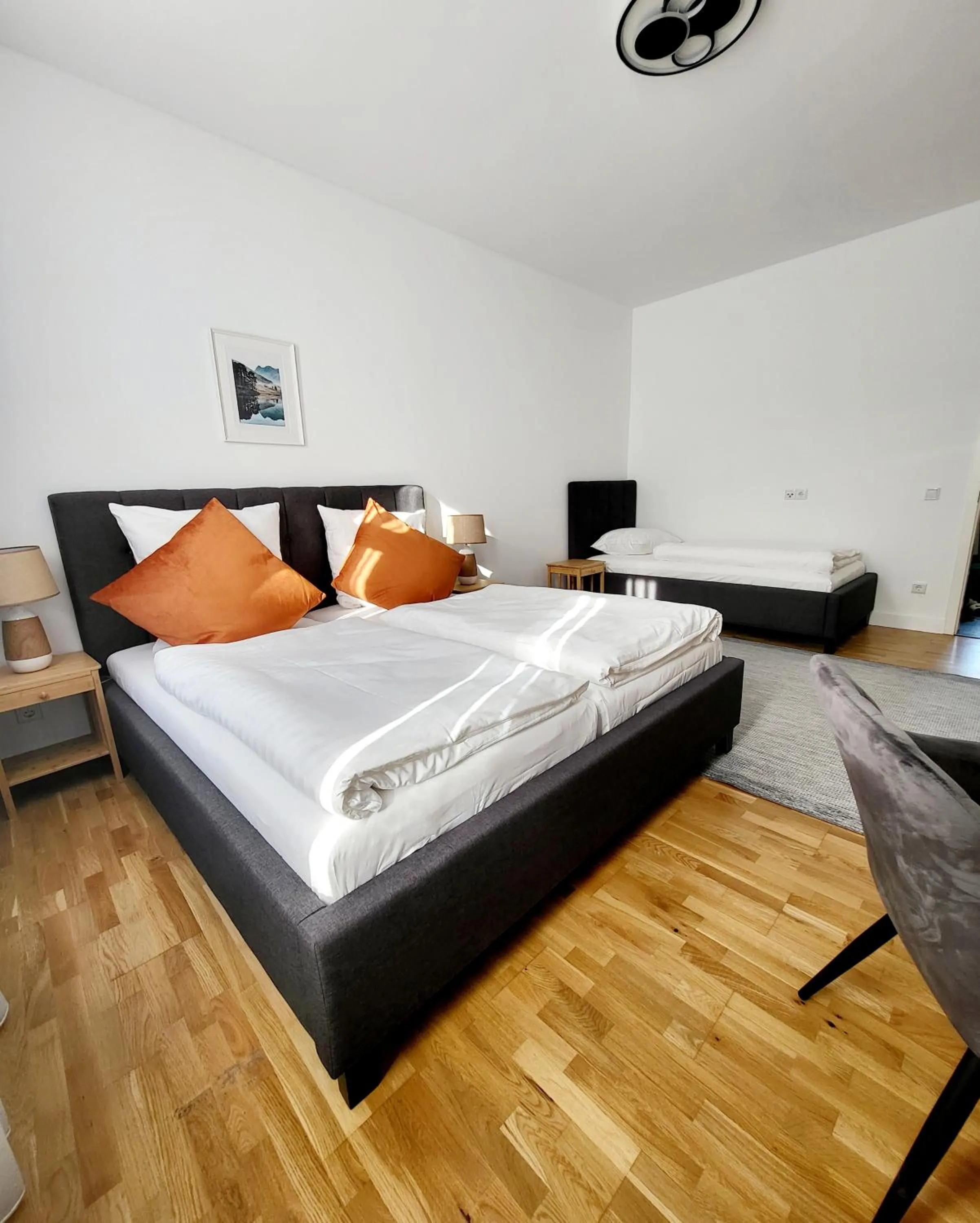 Bed in Marcel Apartments Leipzig