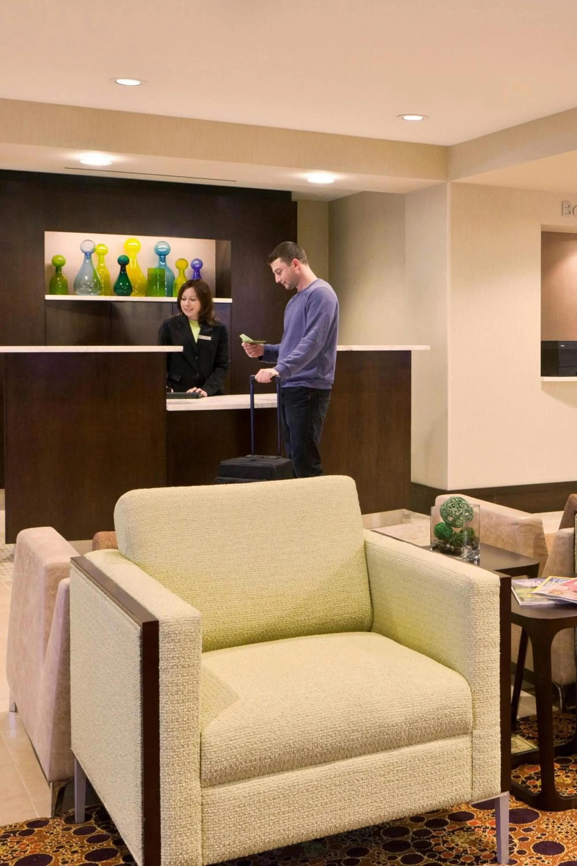 Lobby or reception in Courtyard Newburgh Stewart Airport