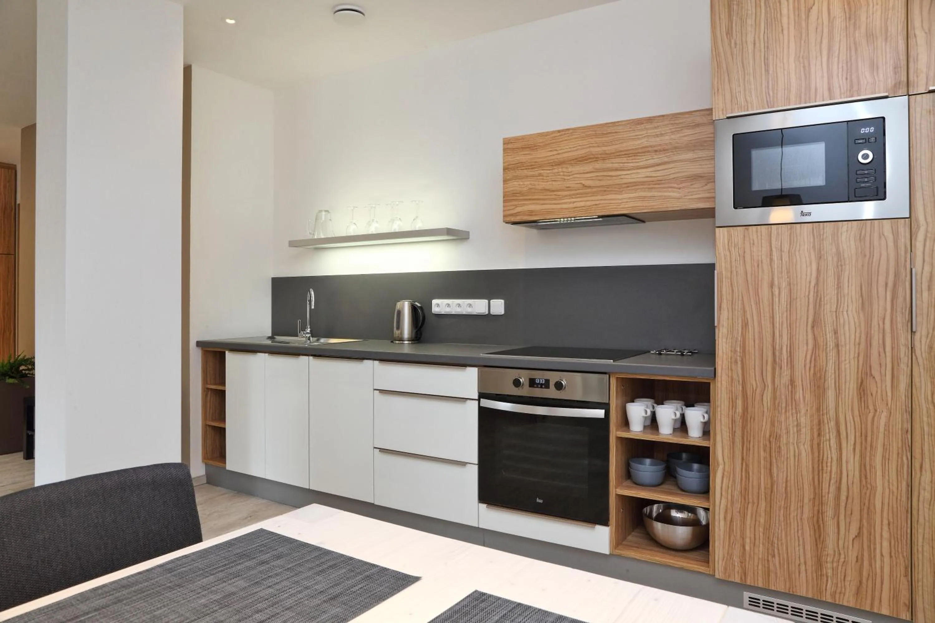 Kitchen or kitchenette in Apartmány Terasy Café