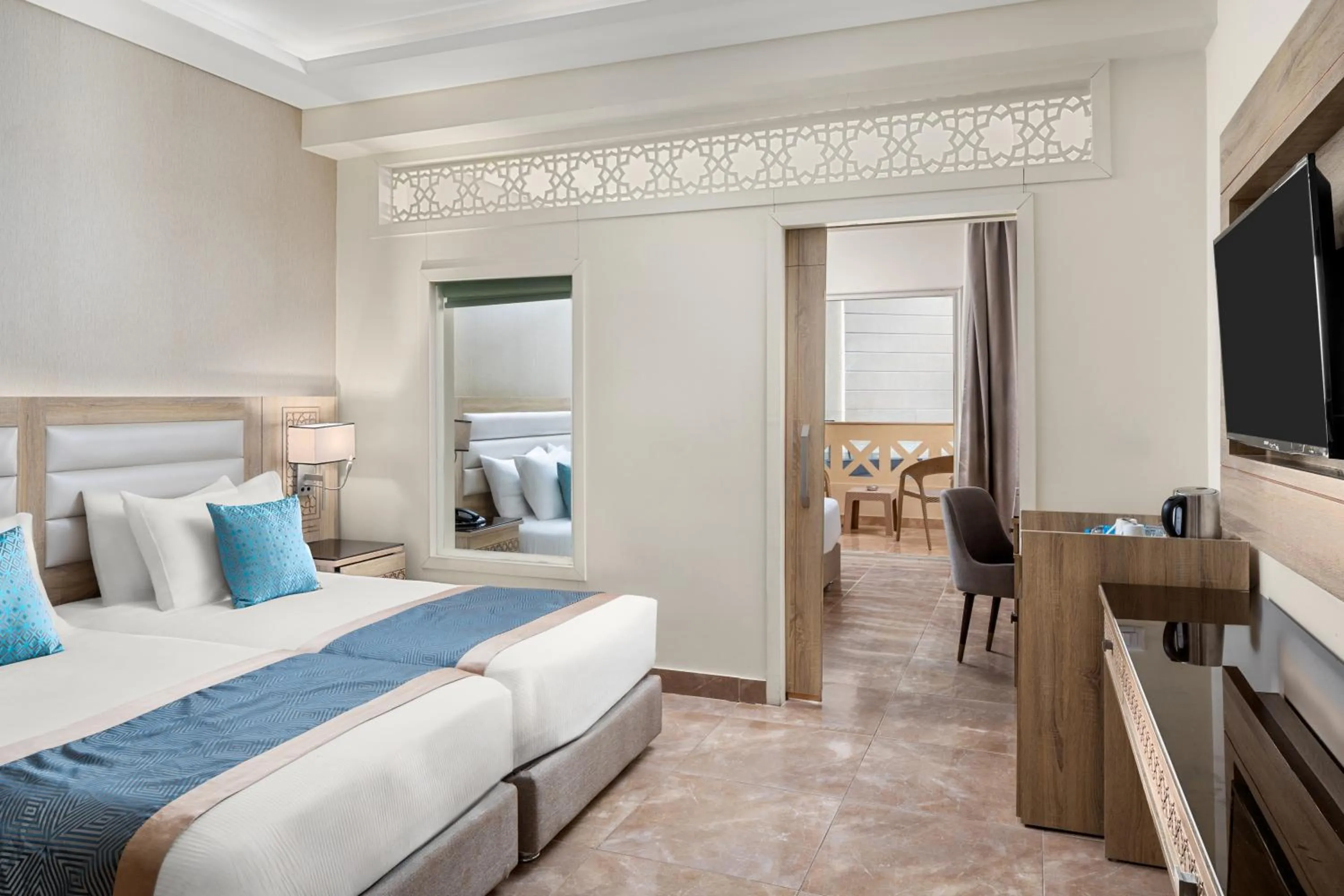 Bed in Pickalbatros Aqua Blu Resort - Hurghada