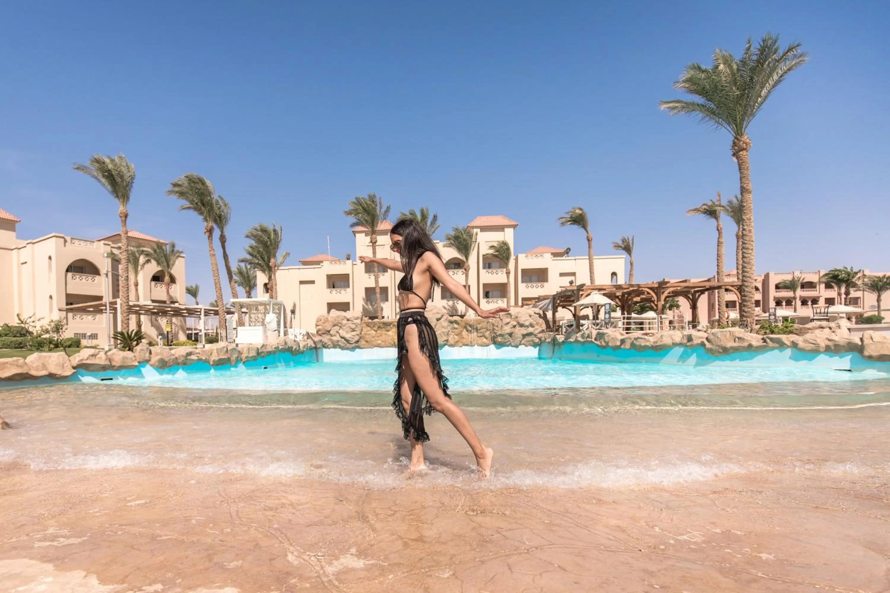 Pool view in Pickalbatros Aqua Blu Resort - Hurghada