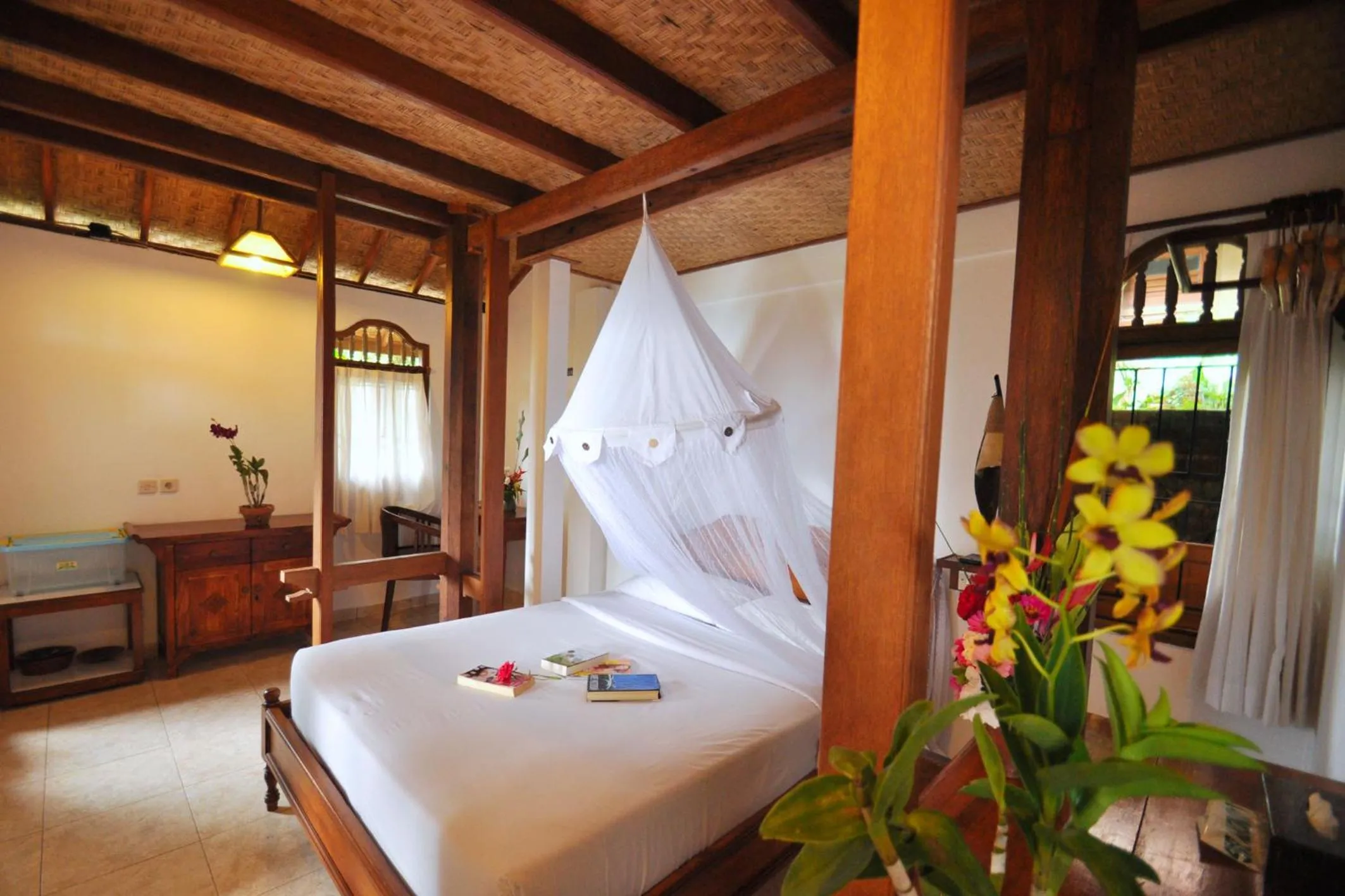 Bedroom, Bed in Puri Lumbung Cottages Restaurant & Spa Munduk
