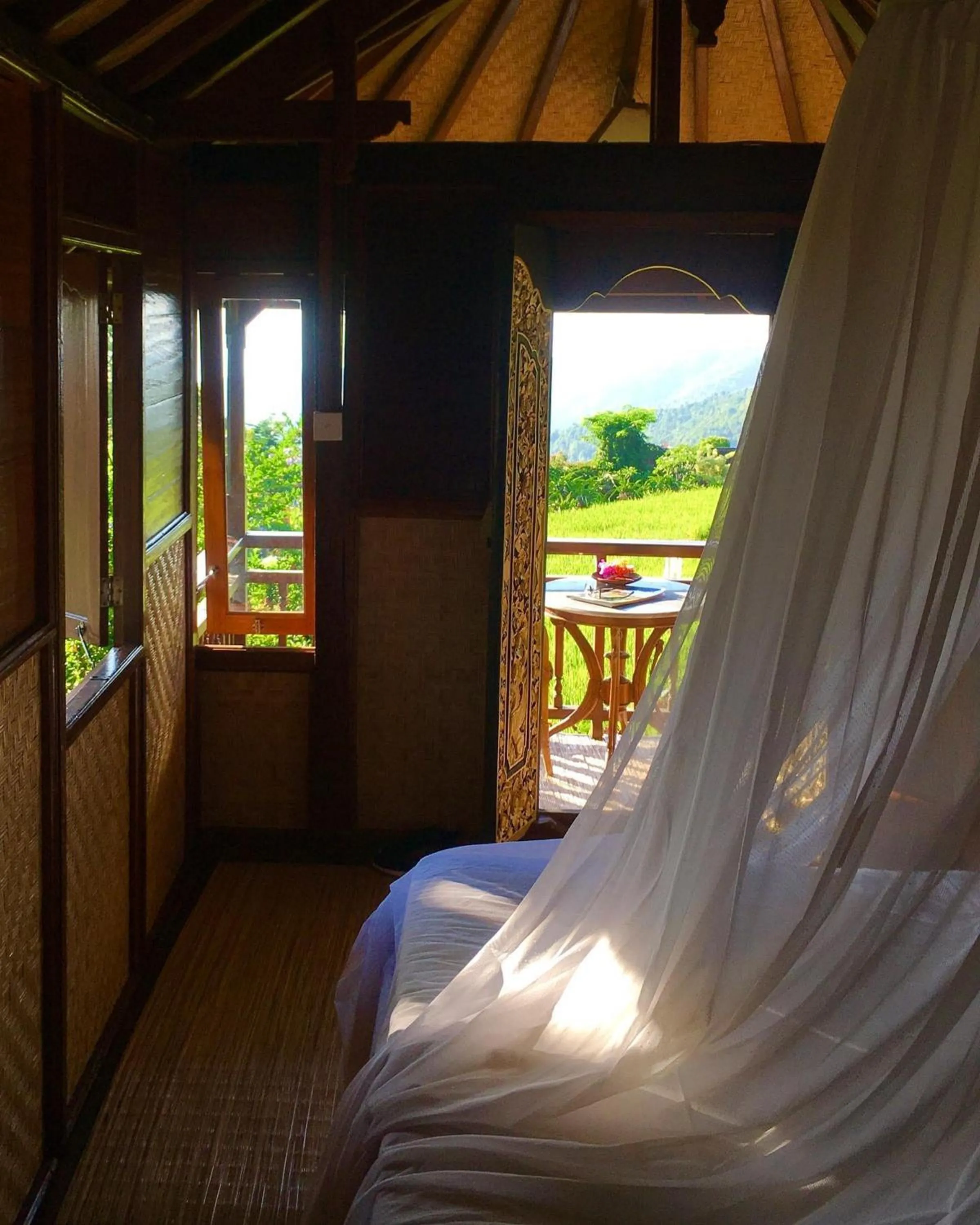 View (from property/room), Bed in Puri Lumbung Cottages Restaurant & Spa Munduk