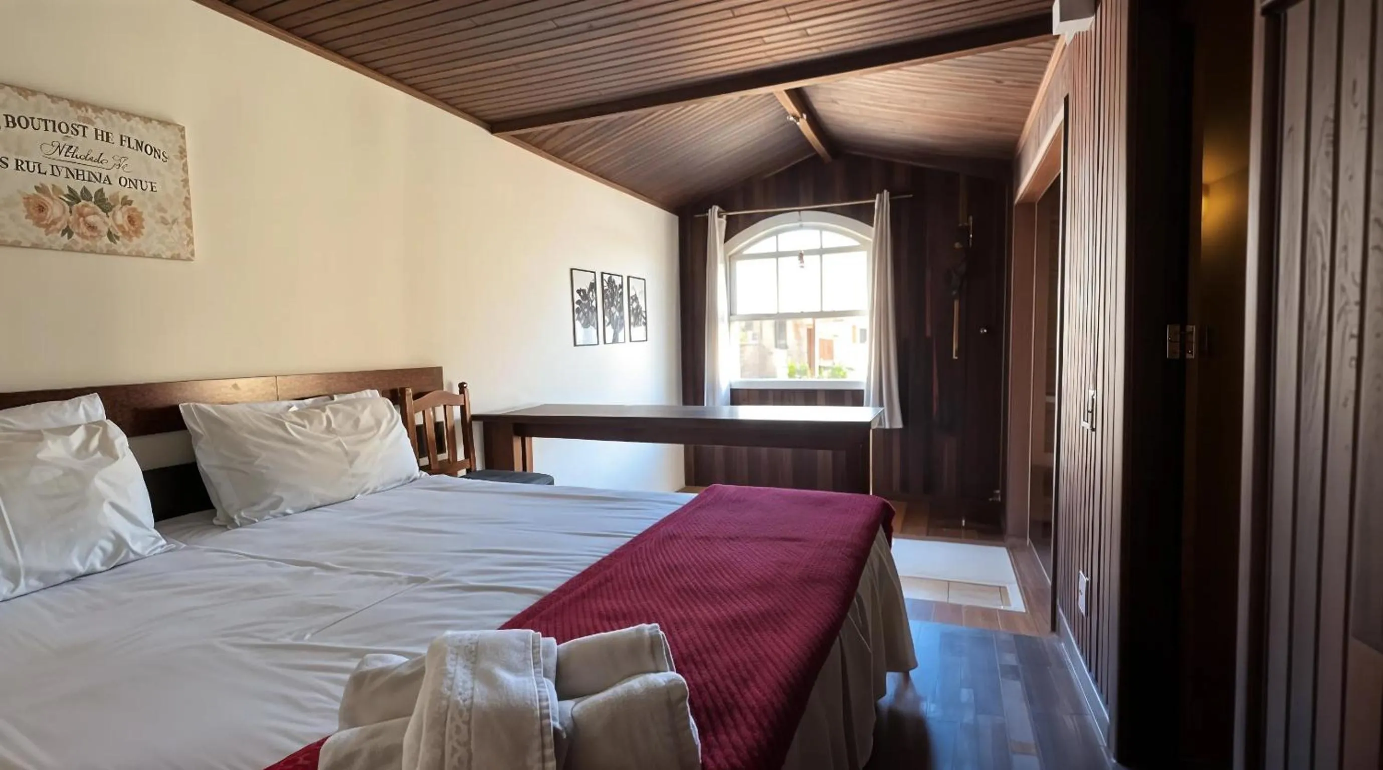 Bed in Pousada Flor de Penedo