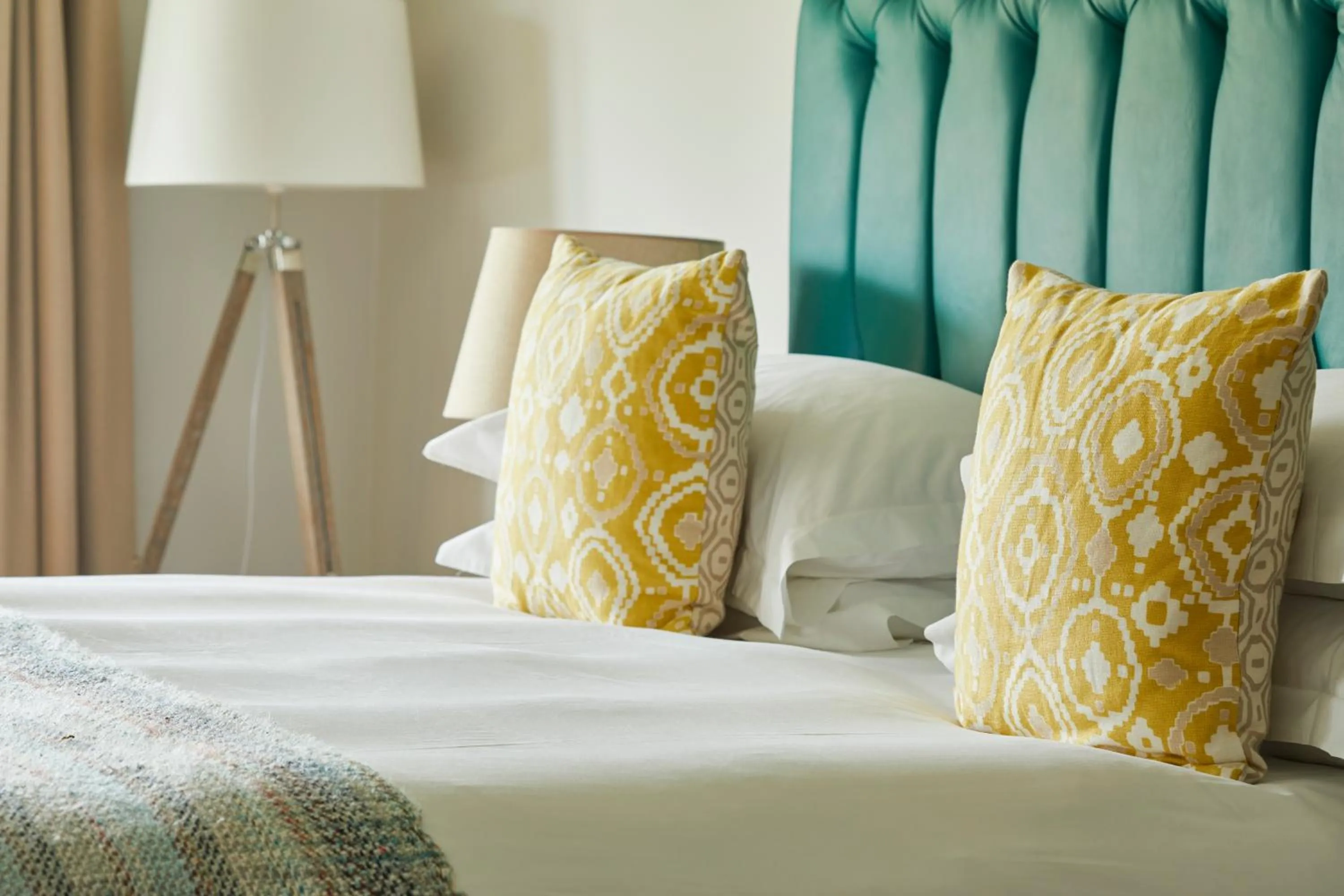 Decorative detail, Bed in The Swan, Streatley, Berkshire