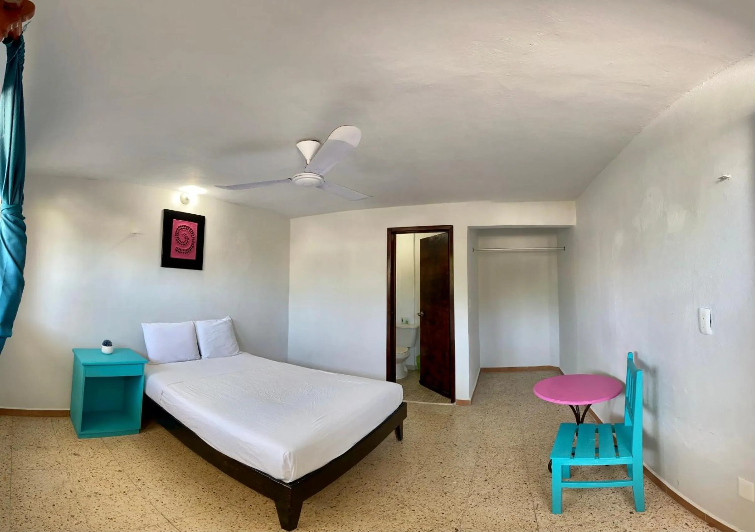 Decorative detail, Bed in Blue Coconut Cancun Hotel