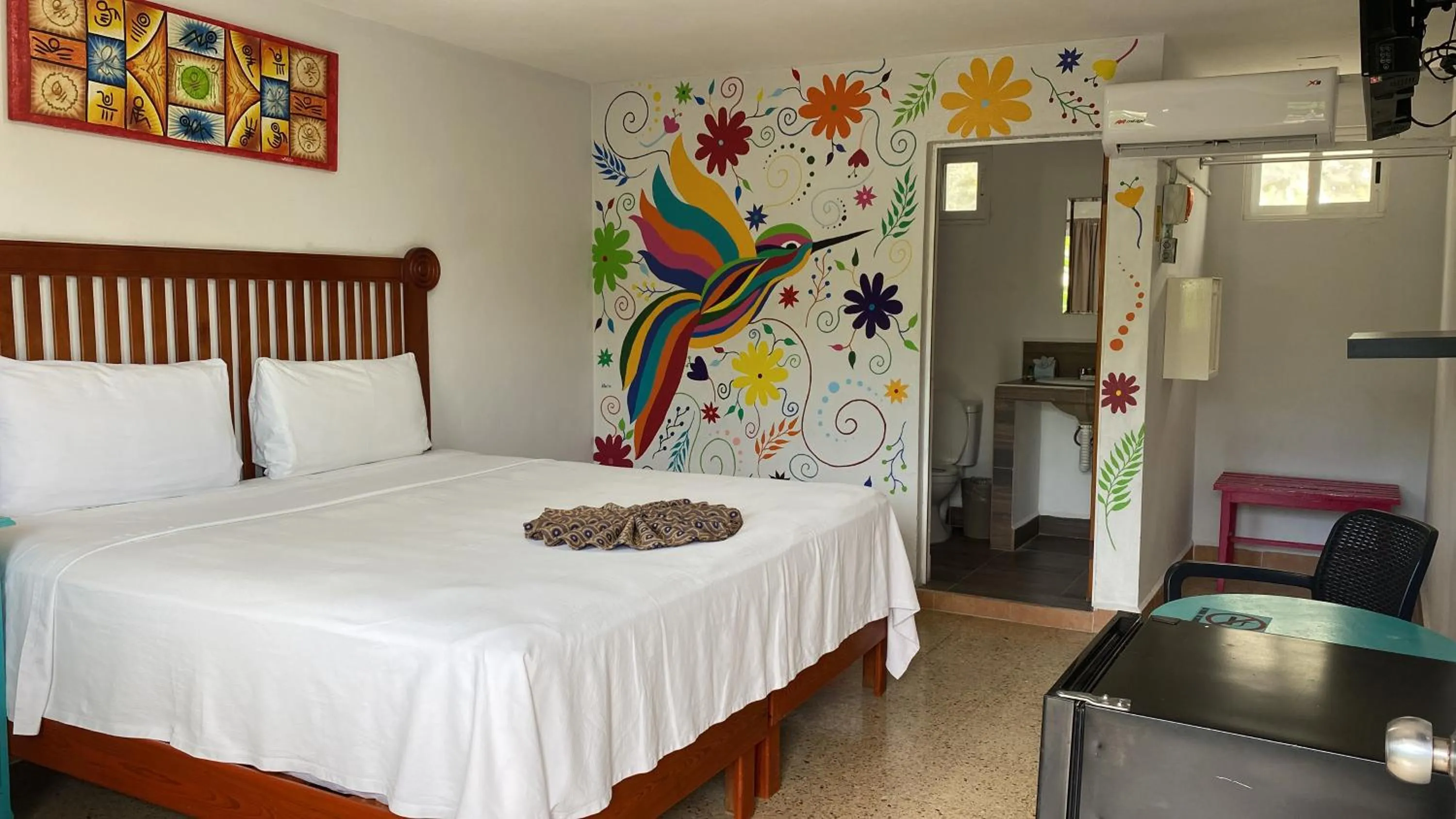 Bed in Blue Coconut Cancun Hotel