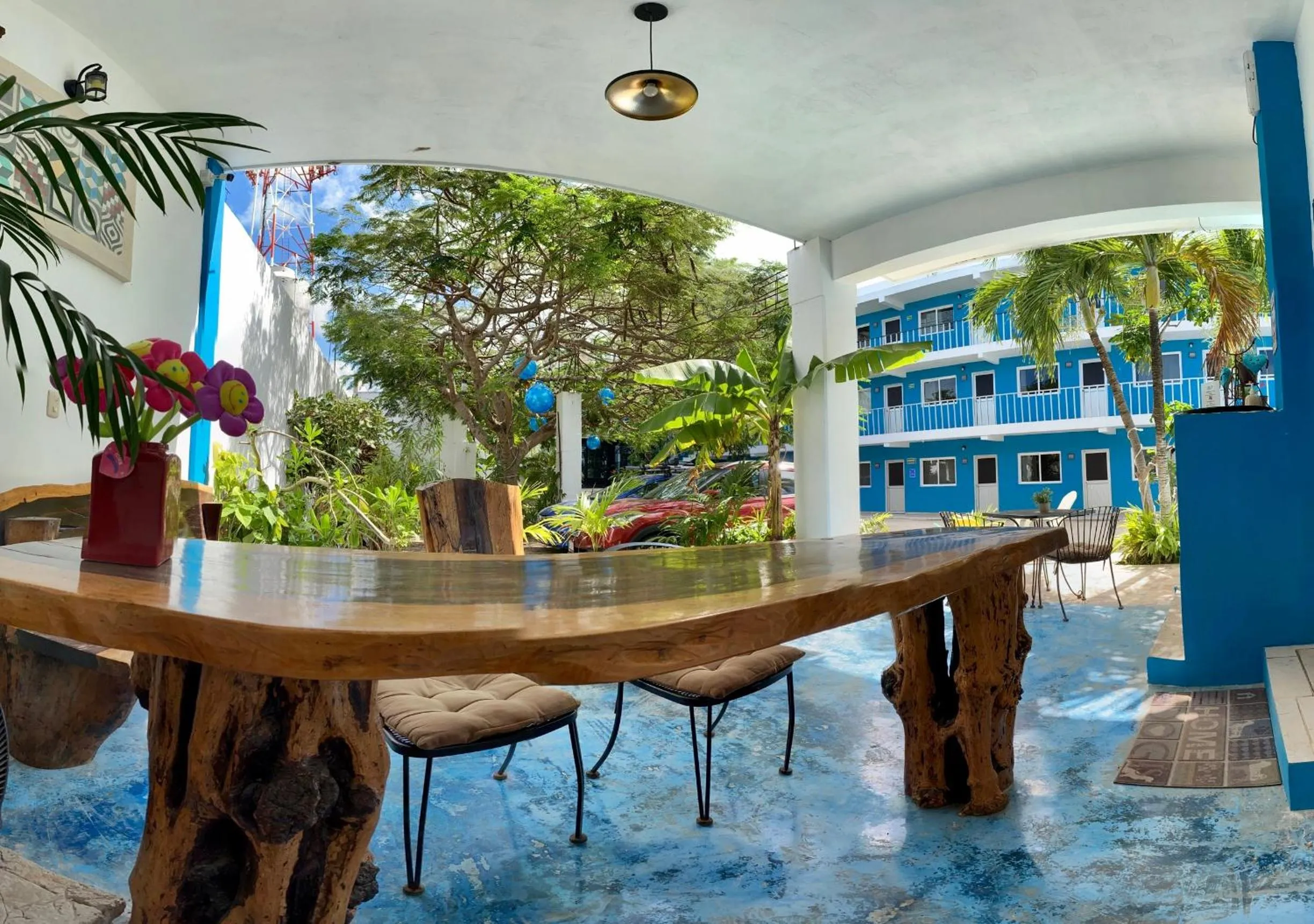 Inner courtyard view in Blue Coconut Cancun Hotel