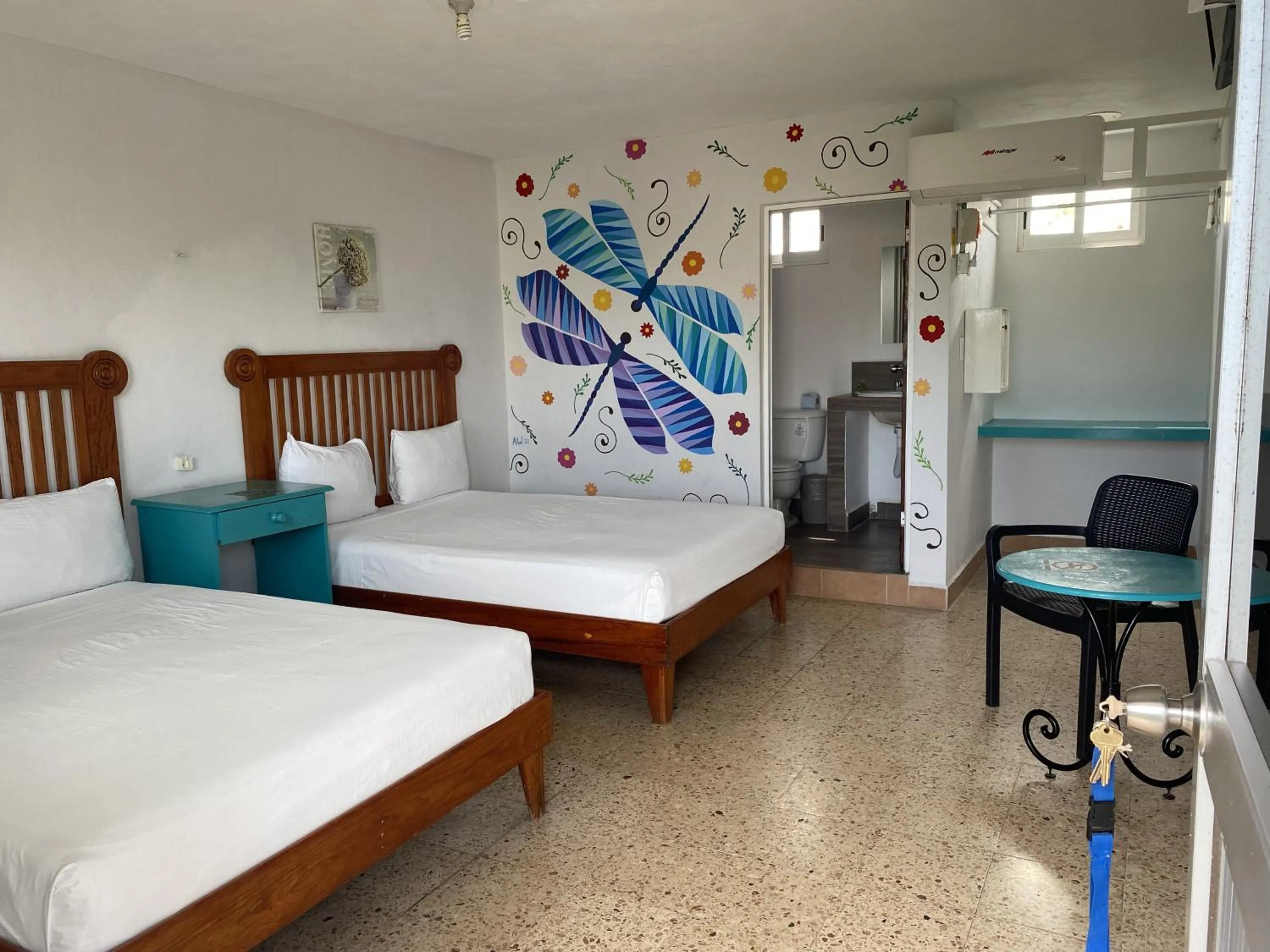 Bed in Blue Coconut Cancun Hotel