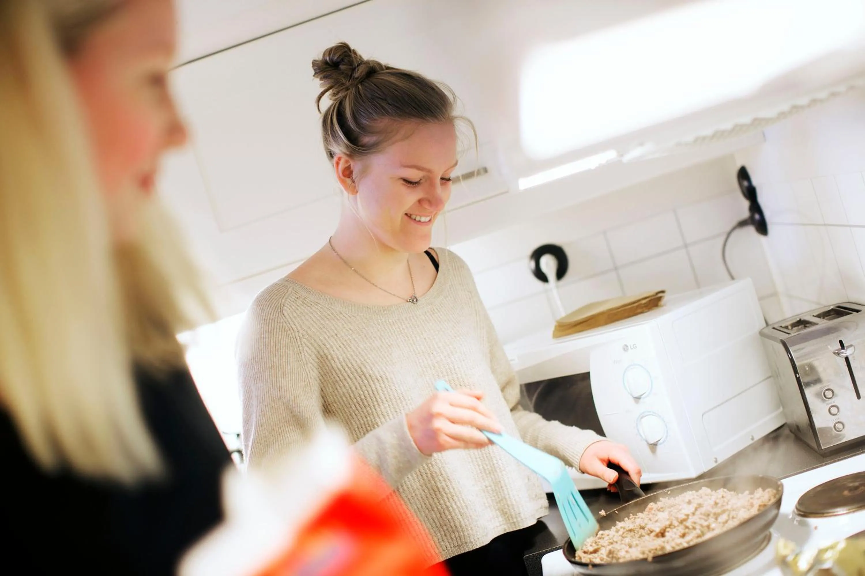 Kitchen or kitchenette in Strandvillan Hotell och Bed & Breakfast