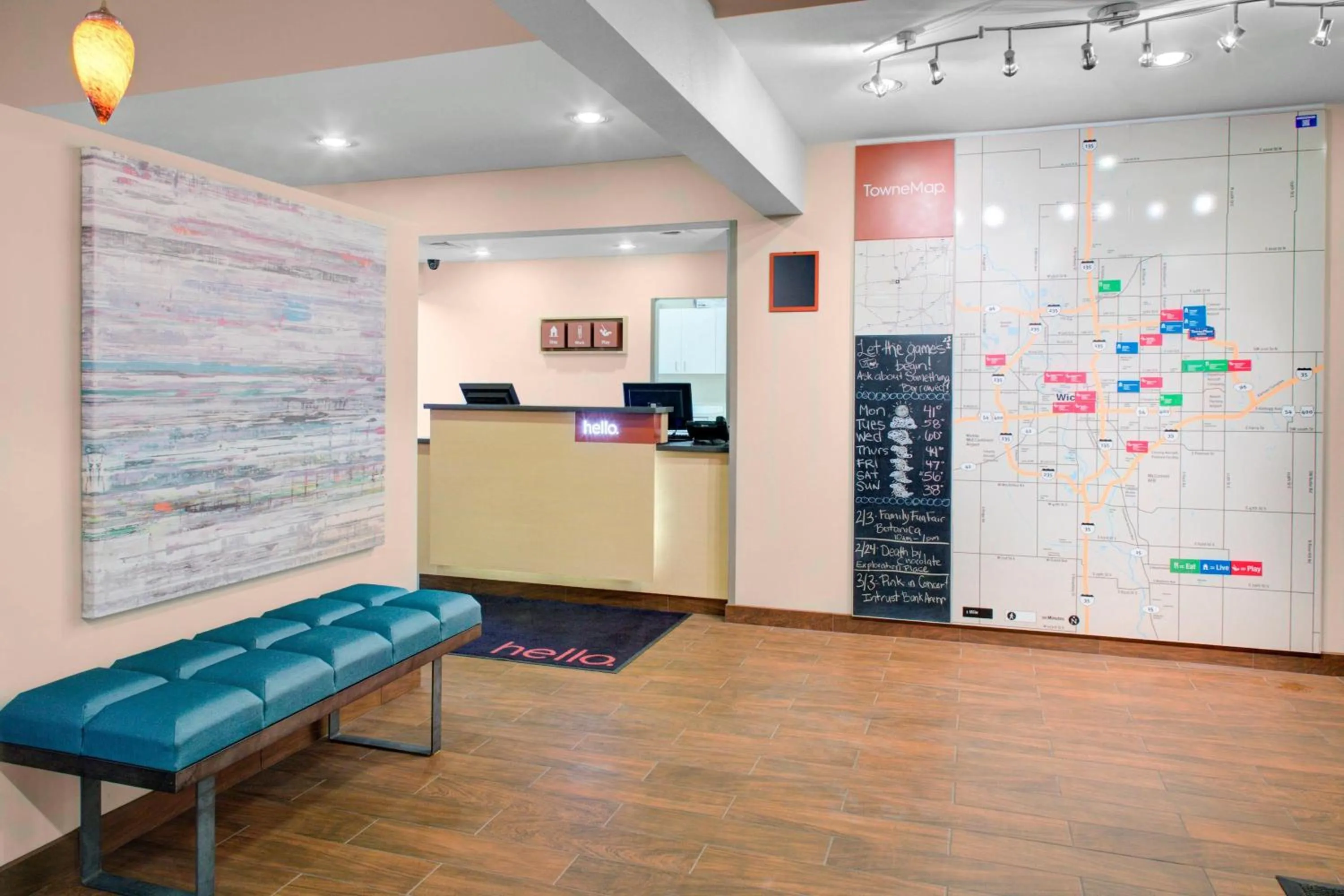 Lobby or reception in TownePlace Suites Wichita East