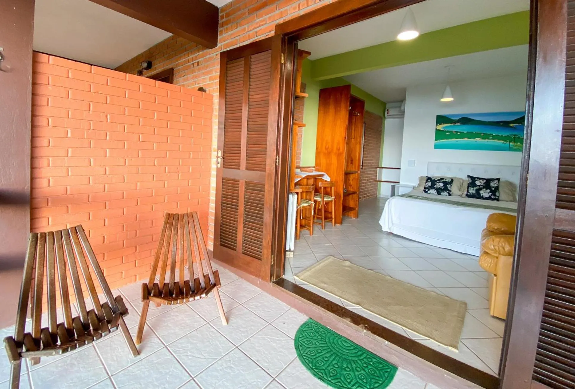 Bed in Pousada Palmeiras