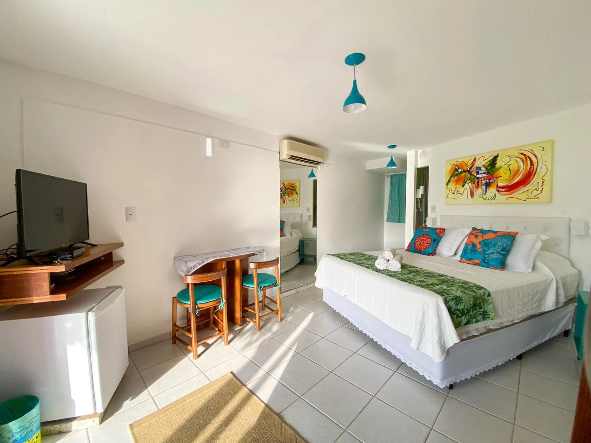 Bed in Pousada Palmeiras