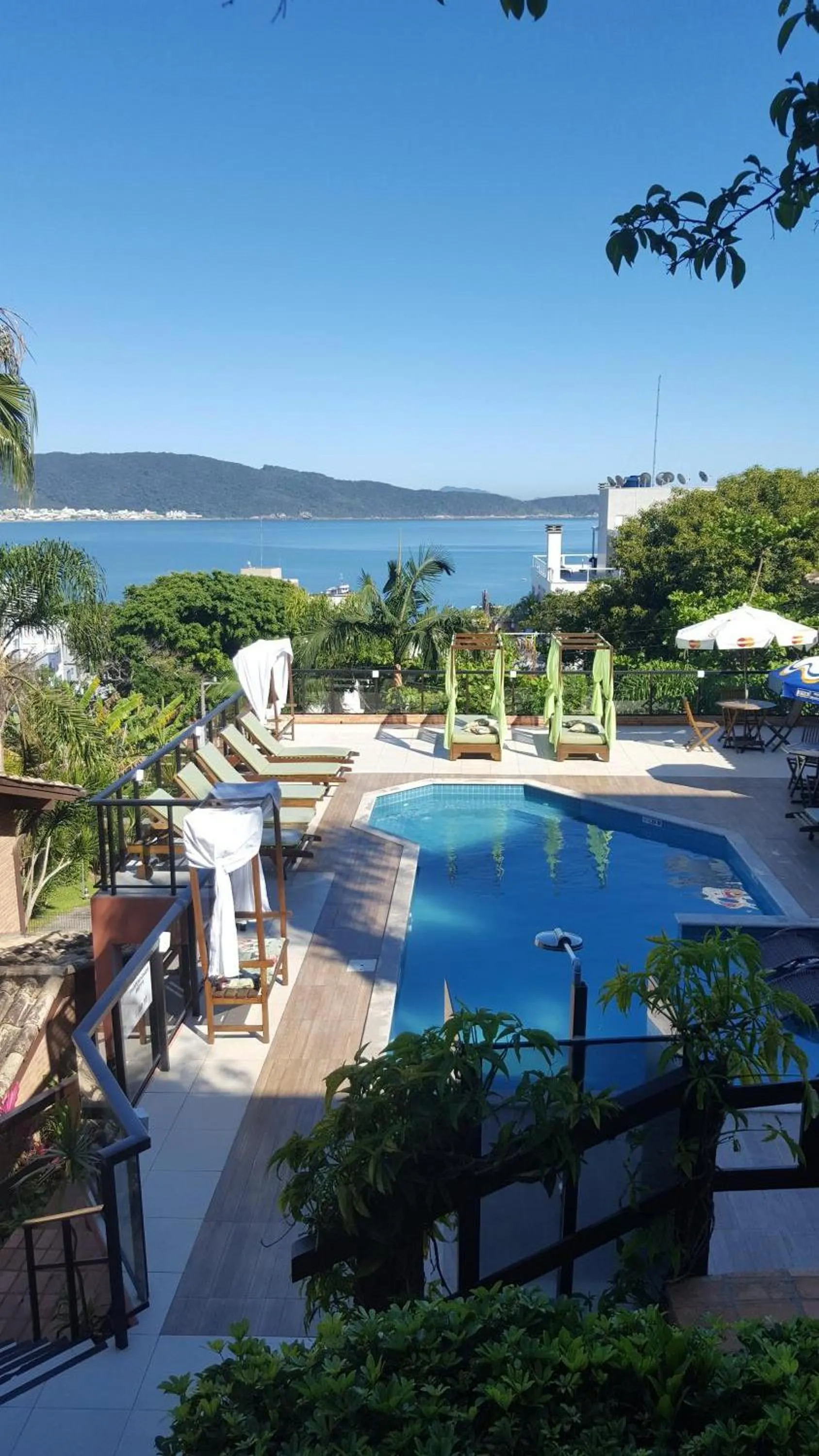 Pool view in Pousada Palmeiras