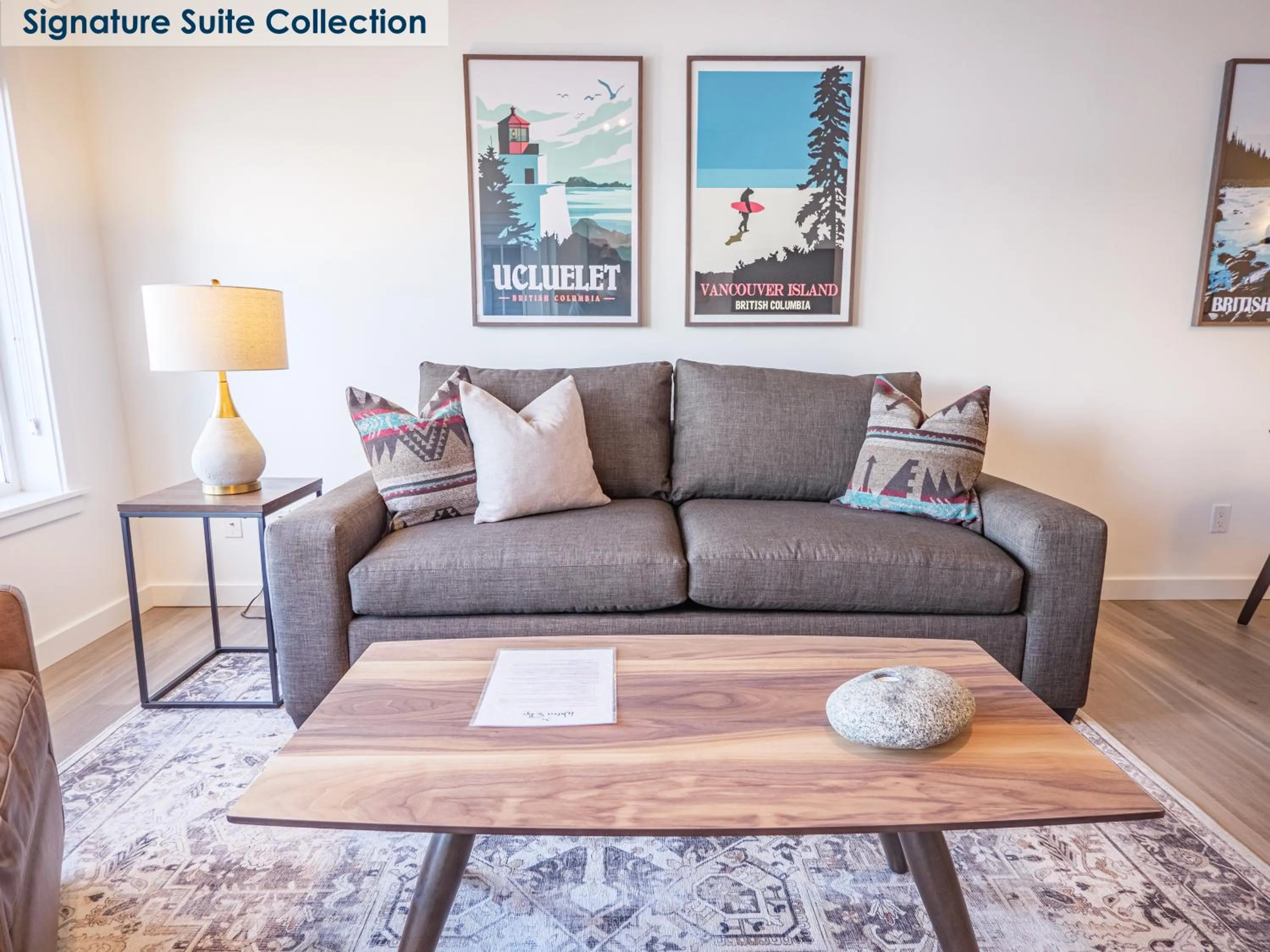 Living room in Waters Edge Shoreside Suites