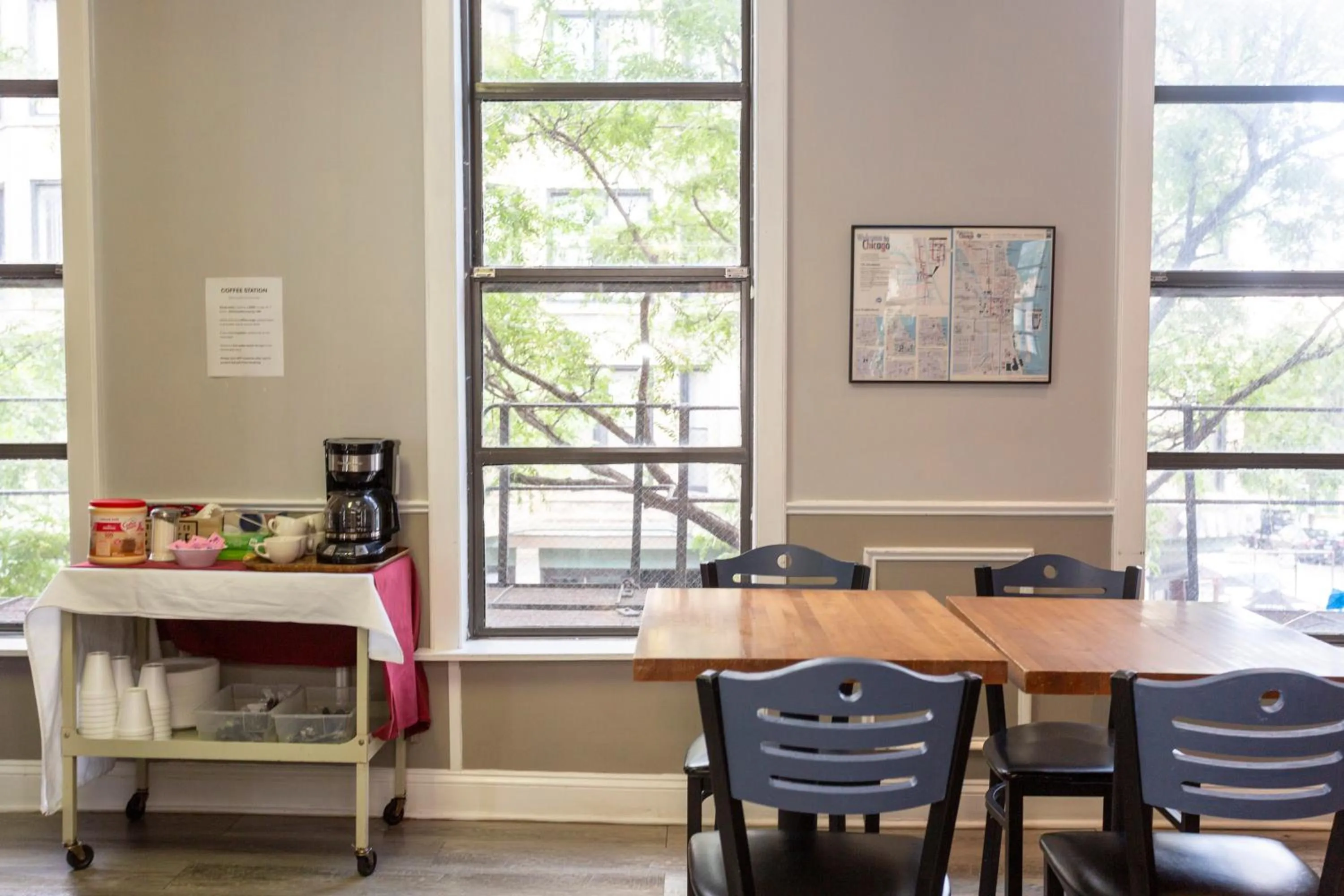 Property building in Chicago Parthenon Hostel