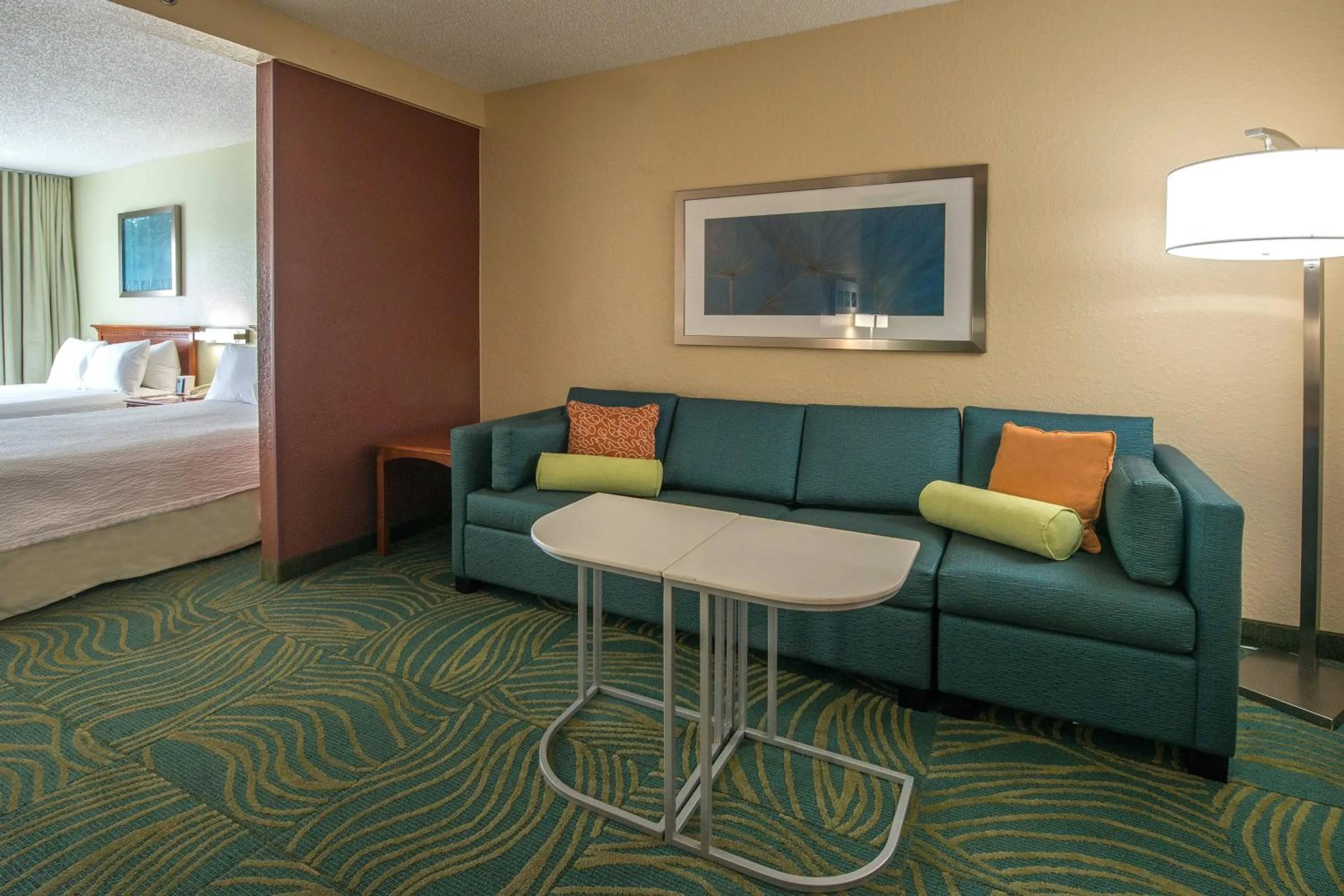 Living room, Bed in SpringHill Suites by Marriott Orlando North-Sanford