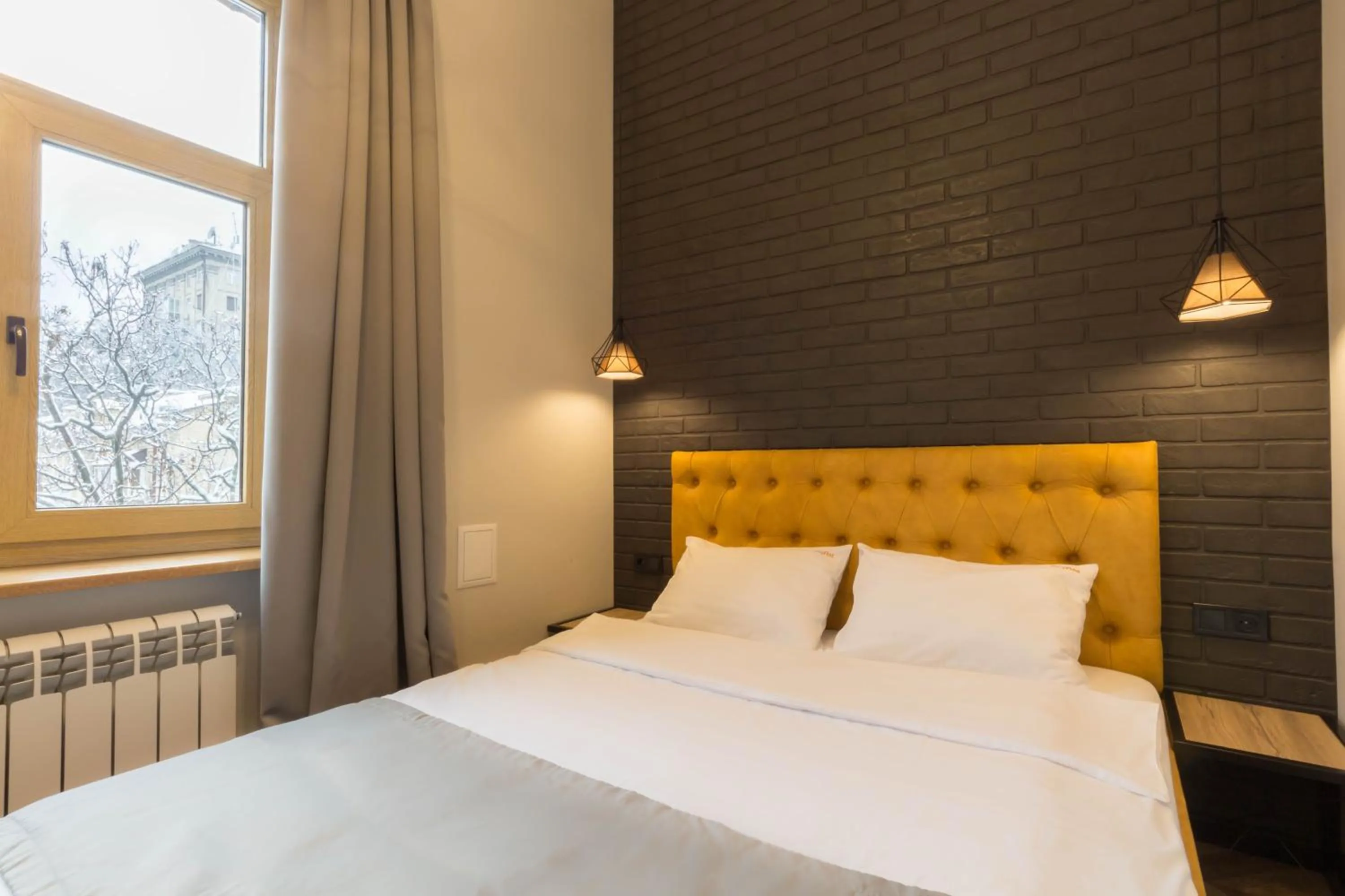 Bed in Idea Design Apart-Hotel Prorizna