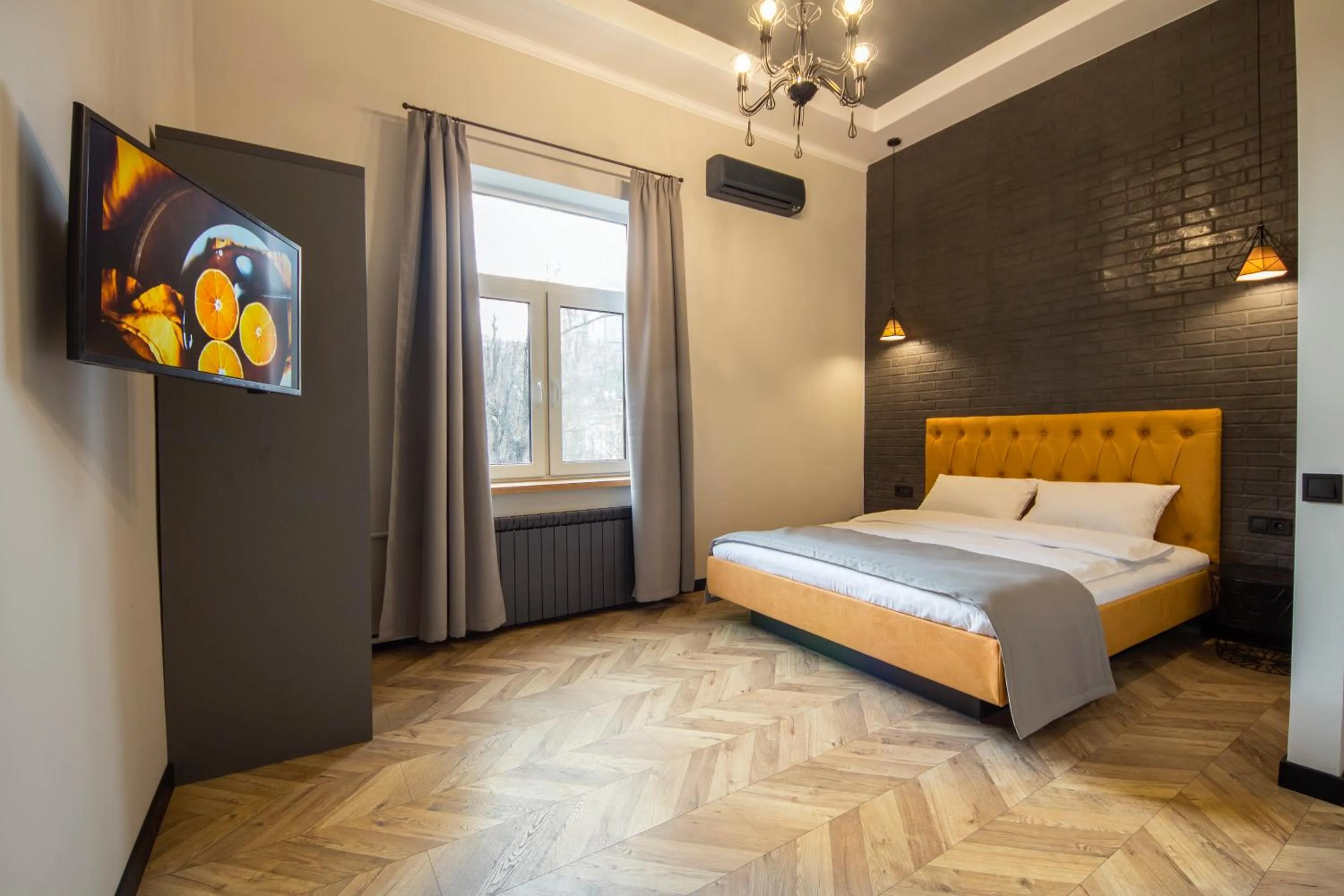 Bed in Idea Design Apart-Hotel Prorizna