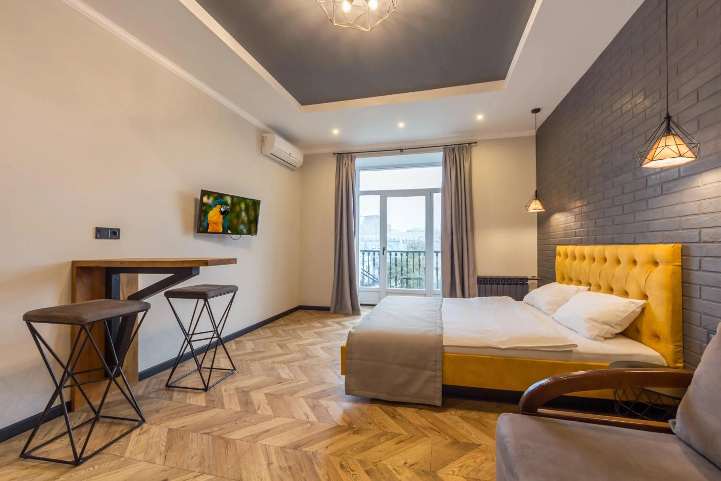 Bed in Idea Design Apart-Hotel Prorizna