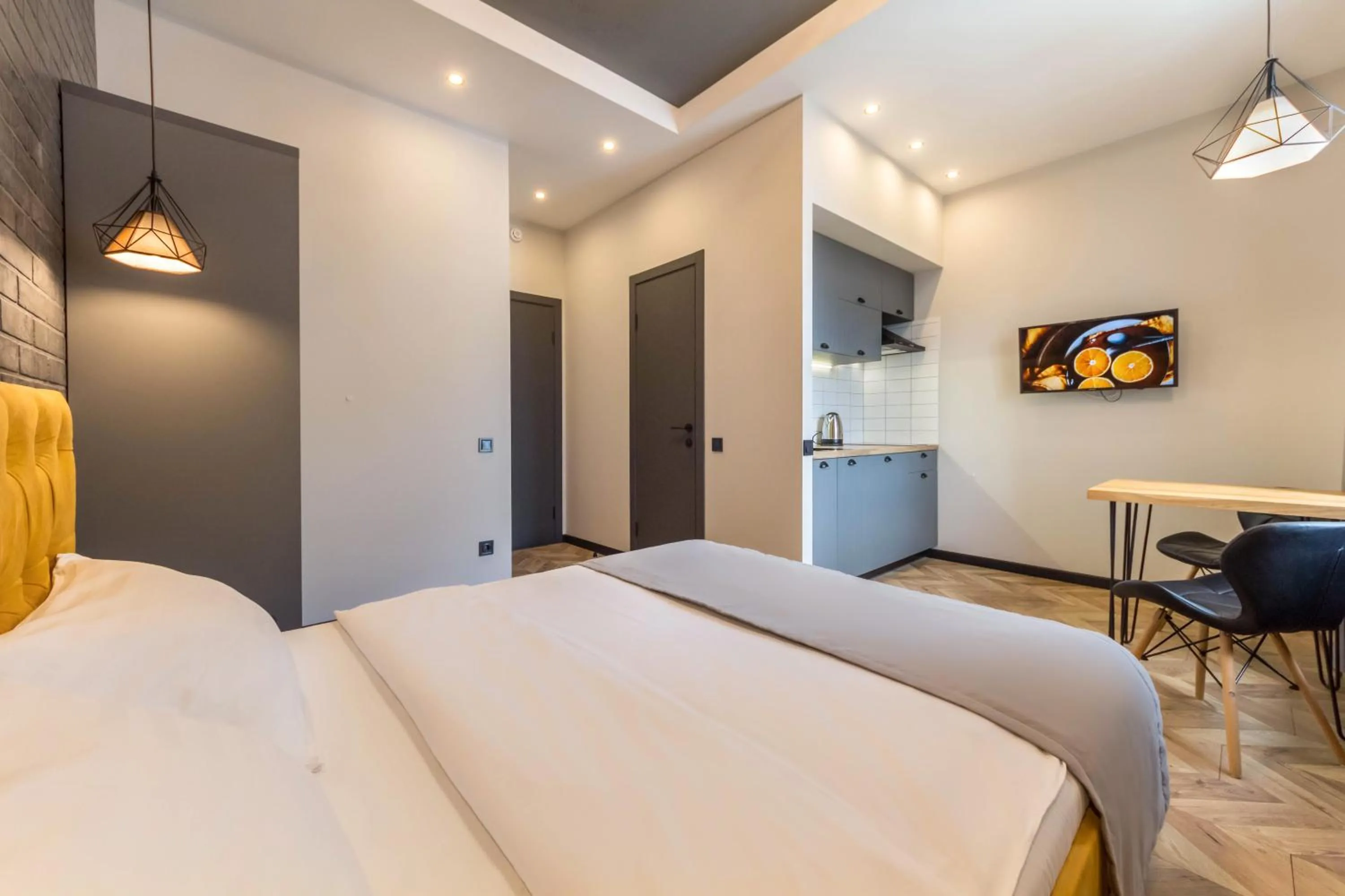 Bed in Idea Design Apart-Hotel Prorizna