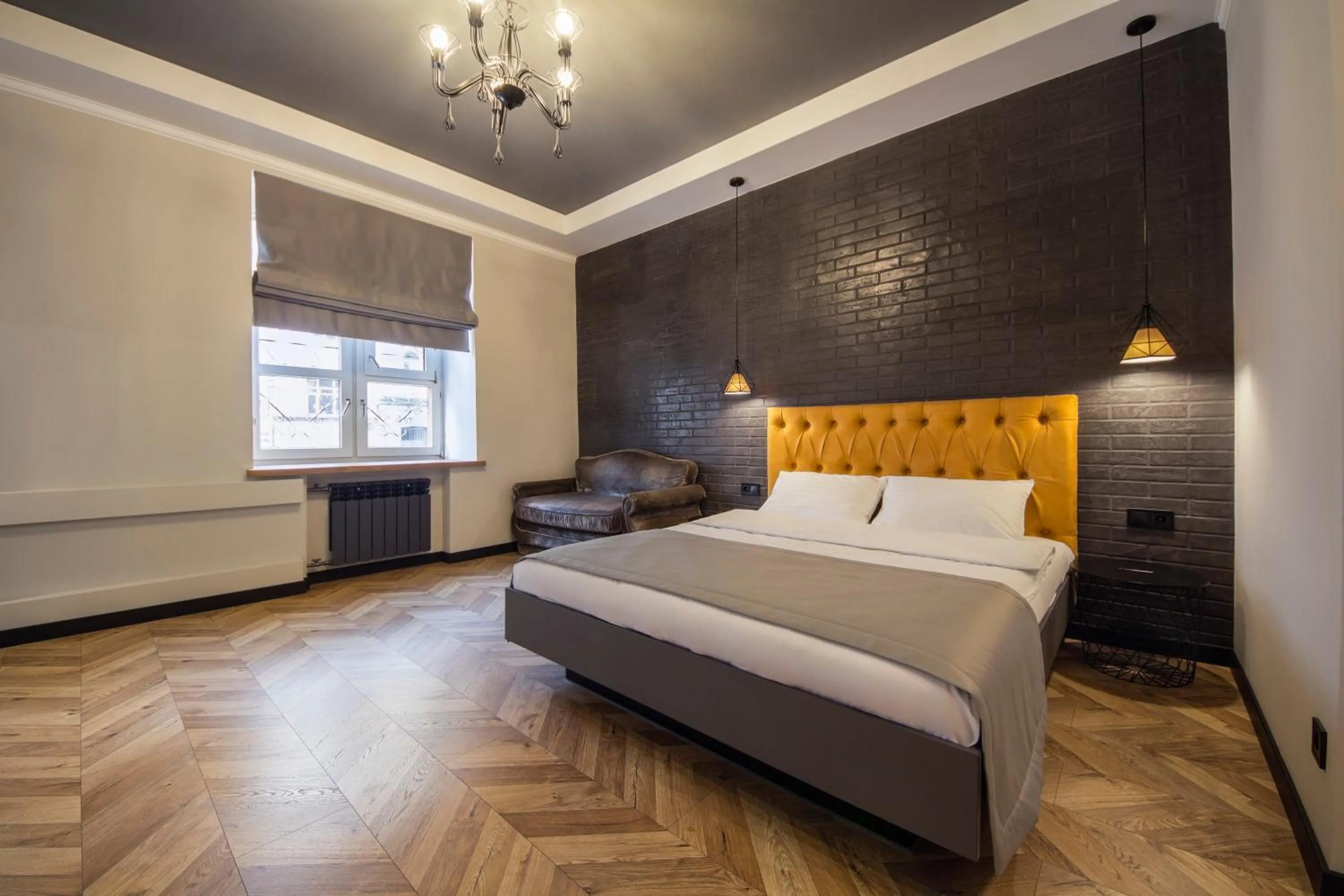 Bed in Idea Design Apart-Hotel Prorizna