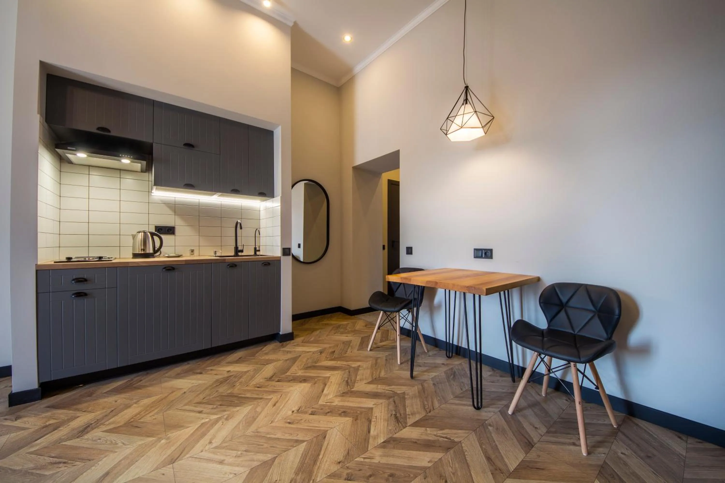 Kitchen or kitchenette in Idea Design Apart-Hotel Prorizna