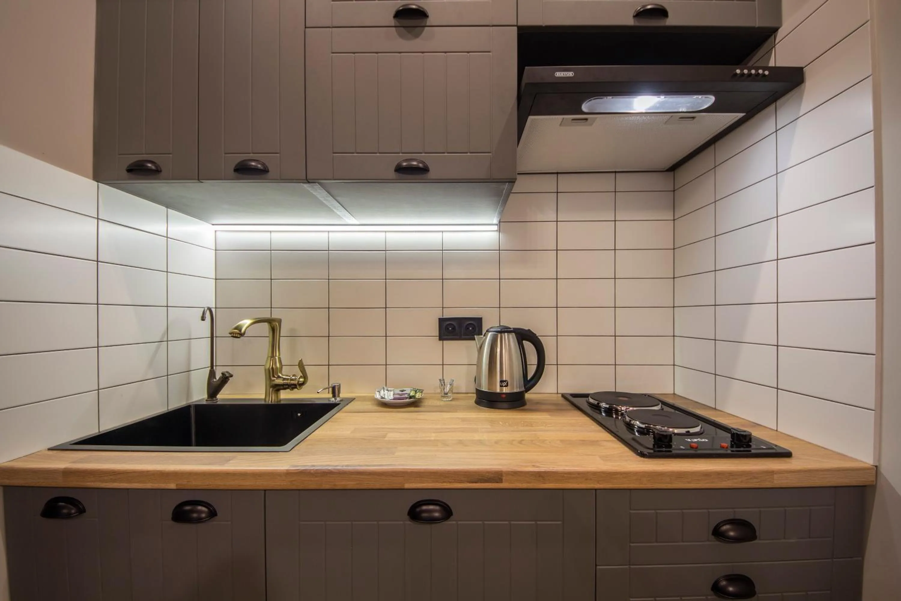 Kitchen or kitchenette in Idea Design Apart-Hotel Prorizna