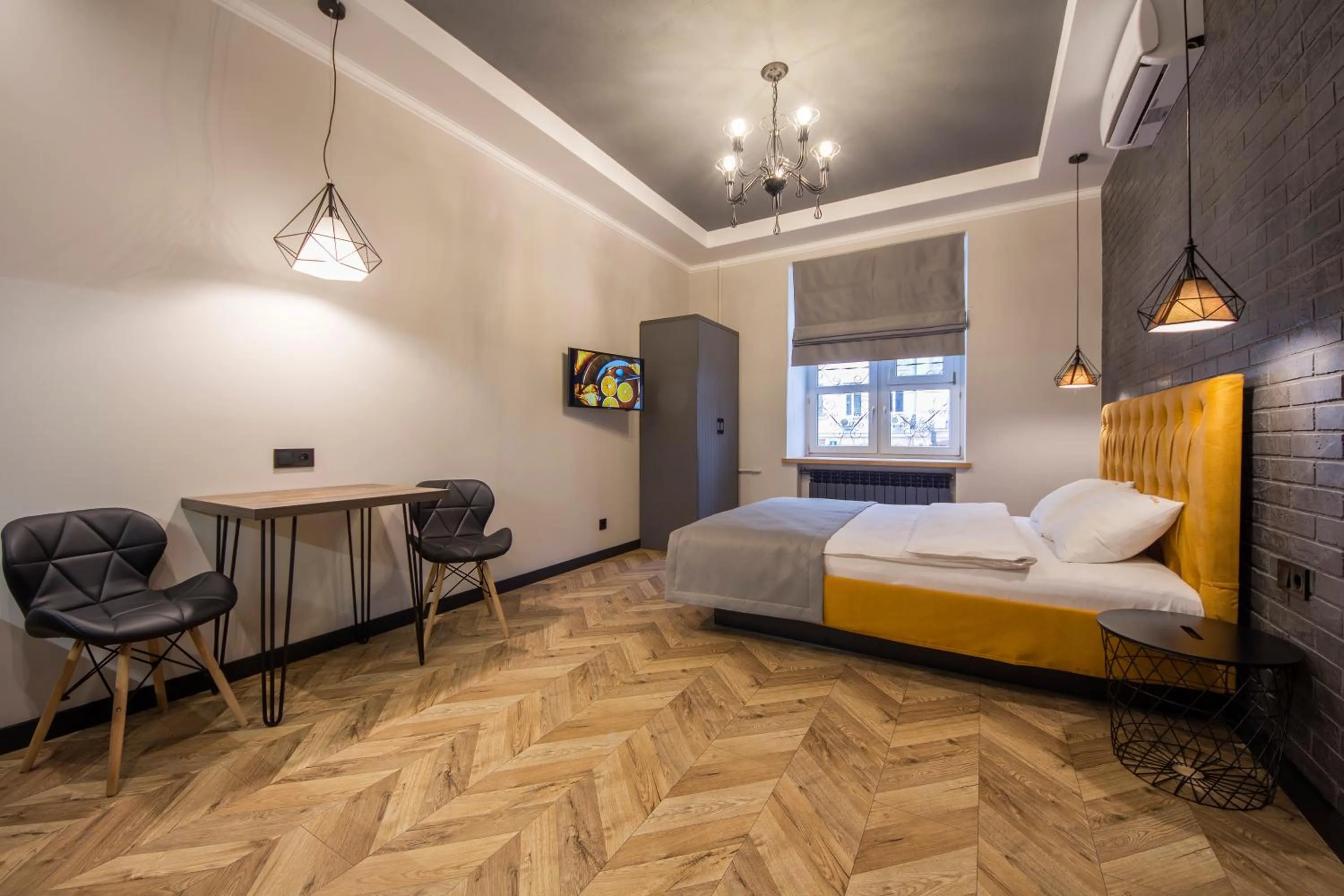 Bed in Idea Design Apart-Hotel Prorizna