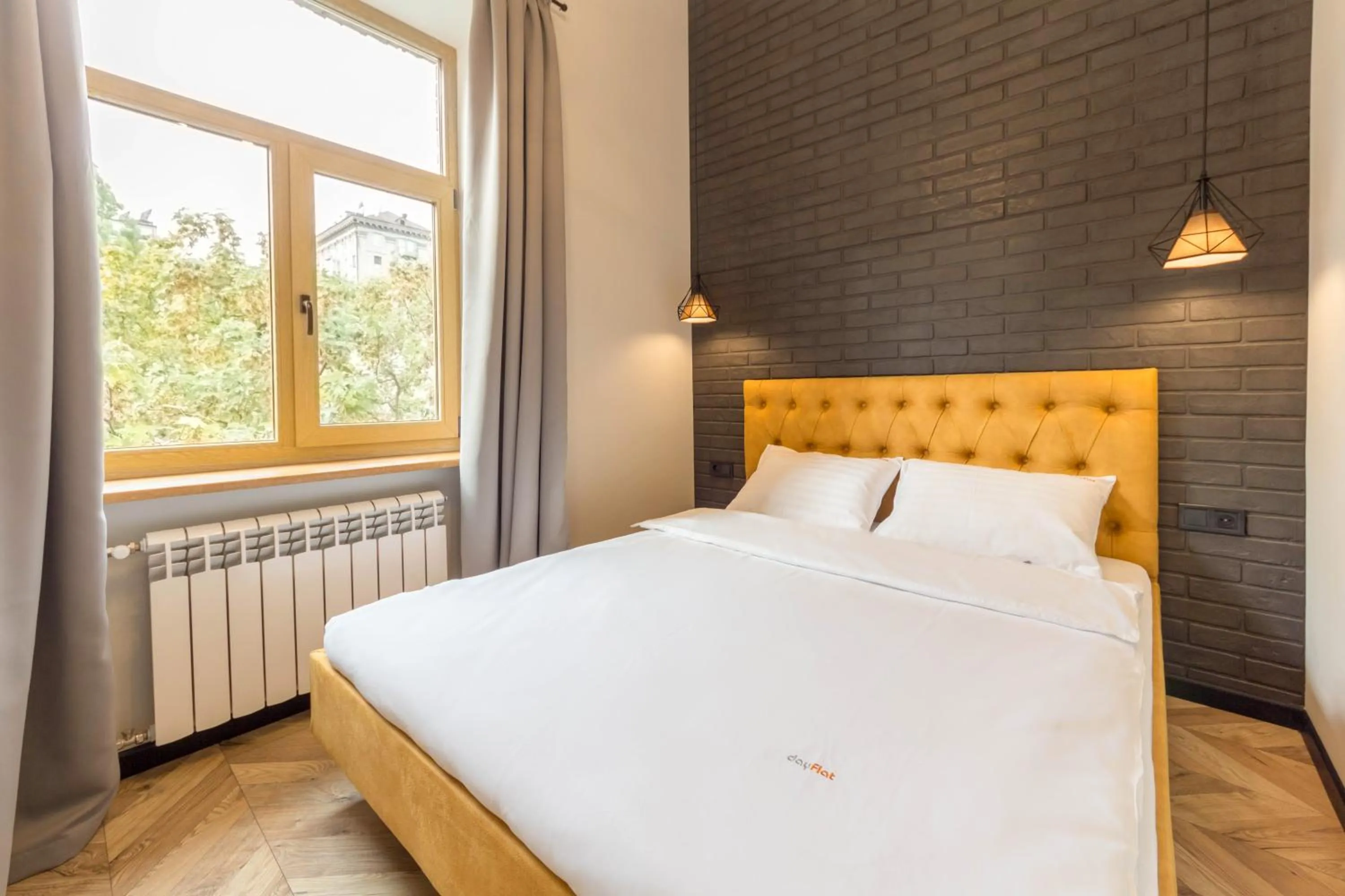 Bed in Idea Design Apart-Hotel Prorizna