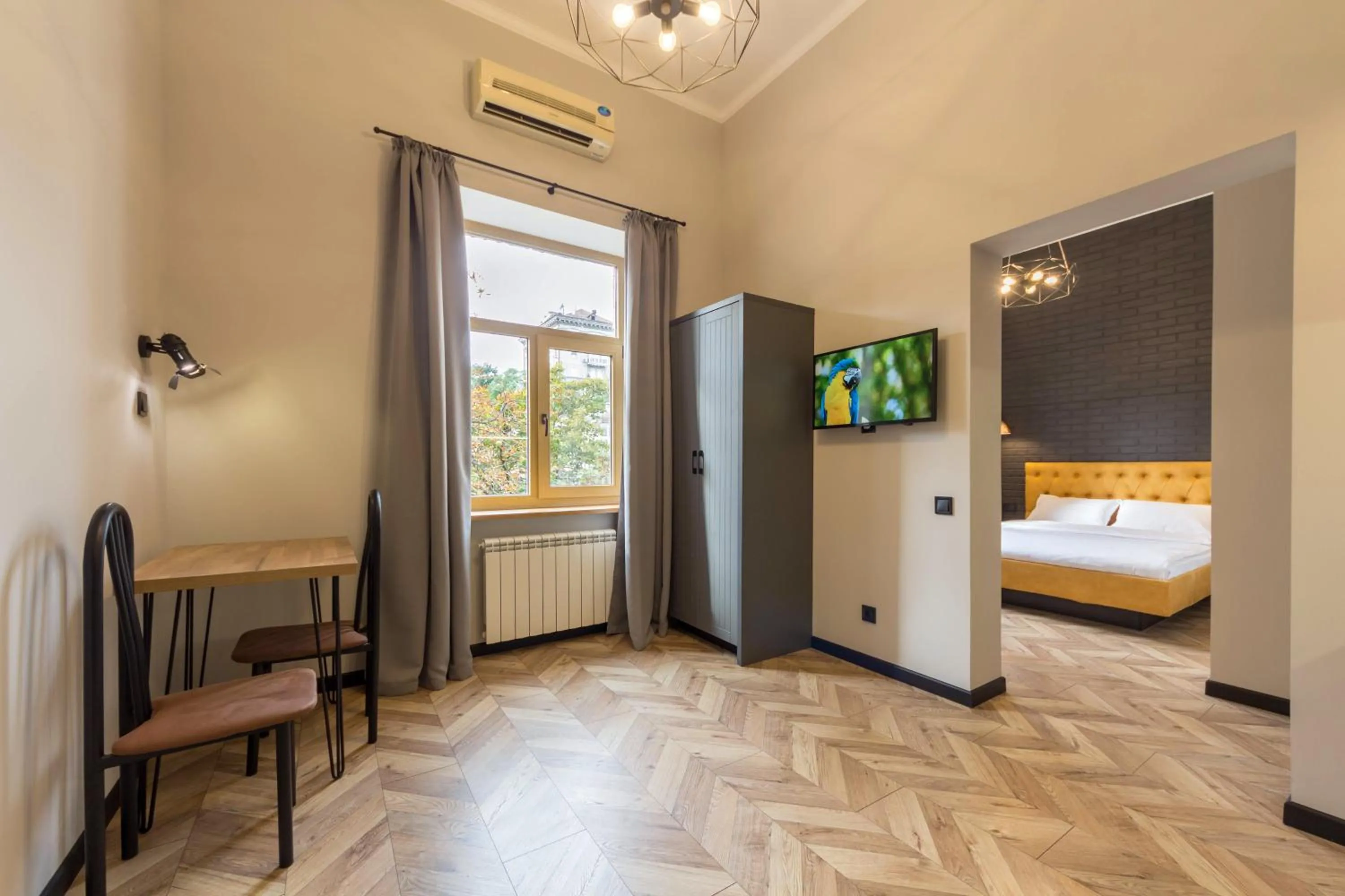 Bed in Idea Design Apart-Hotel Prorizna